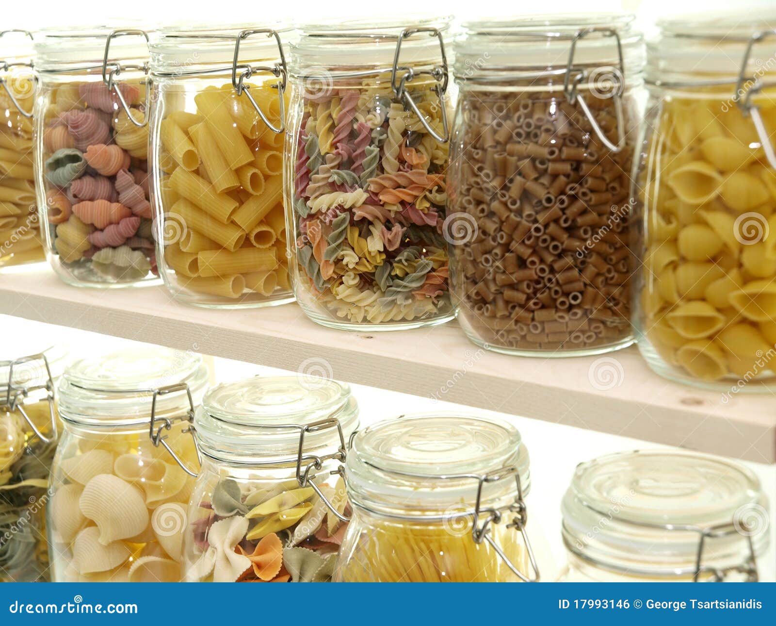 Glass Jar Filled with Pasta Stock Photo Image of fusilli, cannelloni