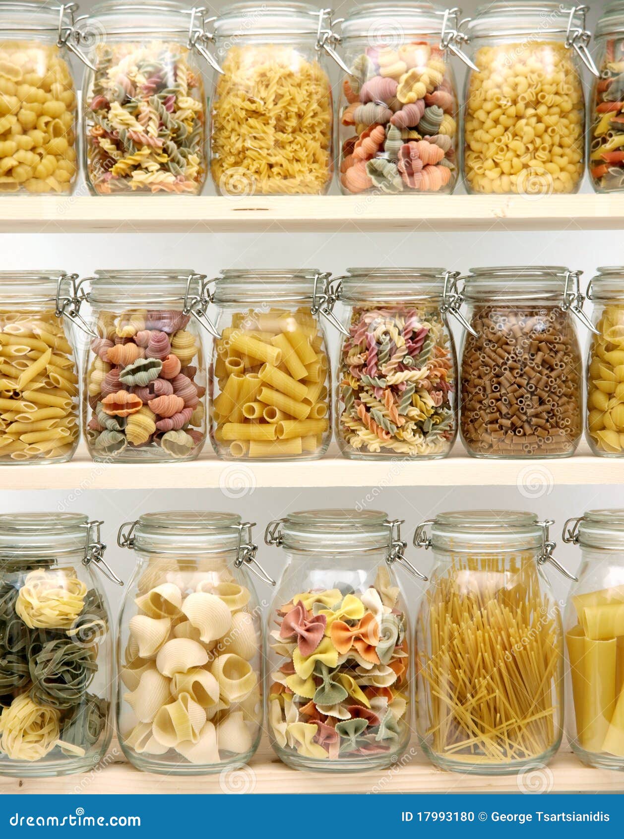 Glass Jar Filled with Pasta Stock Photo Image of uncooked, spaghetti