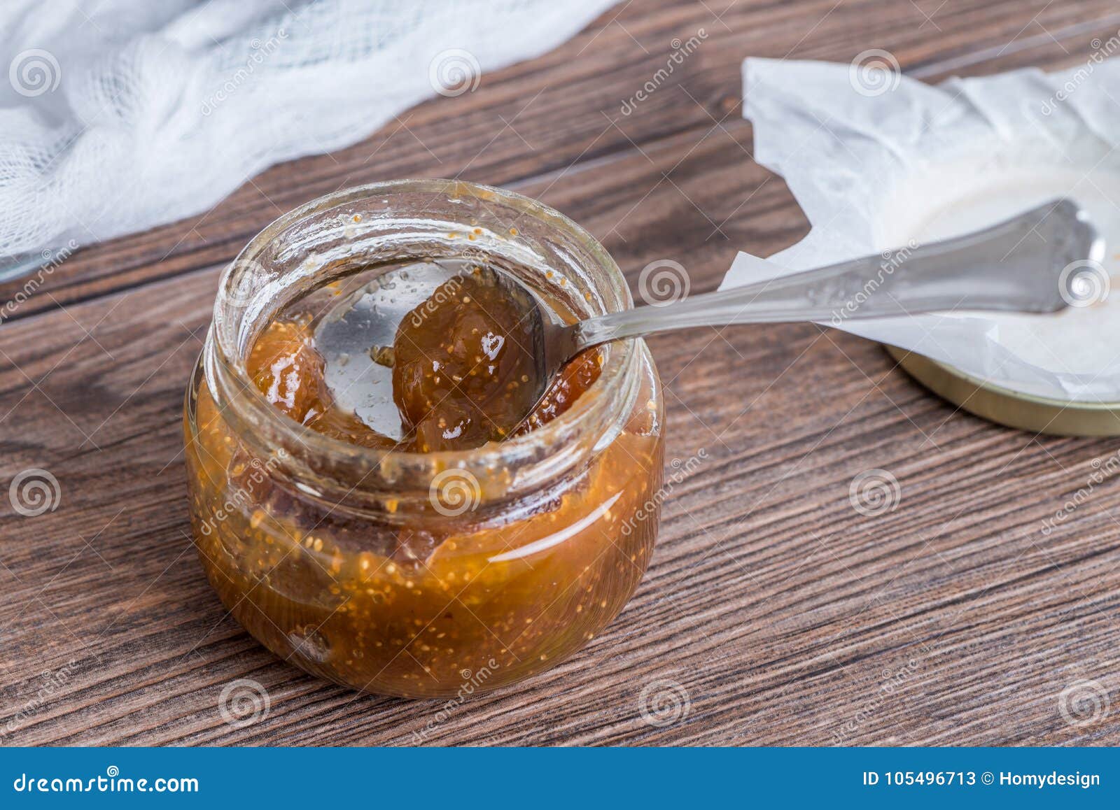 Download Glass Jar Full Of Fig Jam Stock Image Image Of Natural 105496713 Yellowimages Mockups