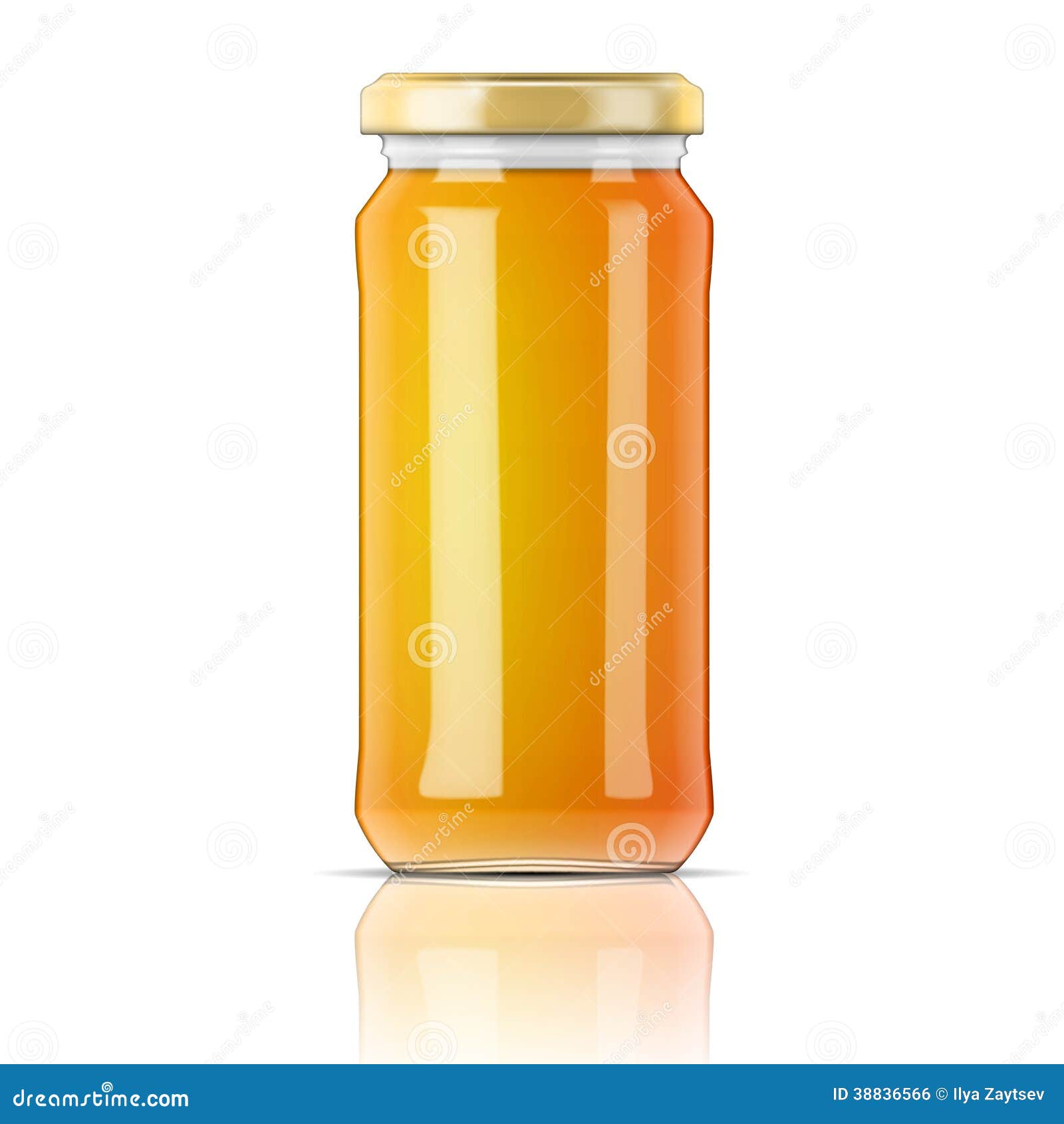 Download Glass Jar With Honey Stock Vector Illustration Of Translucent 38836566 Yellowimages Mockups