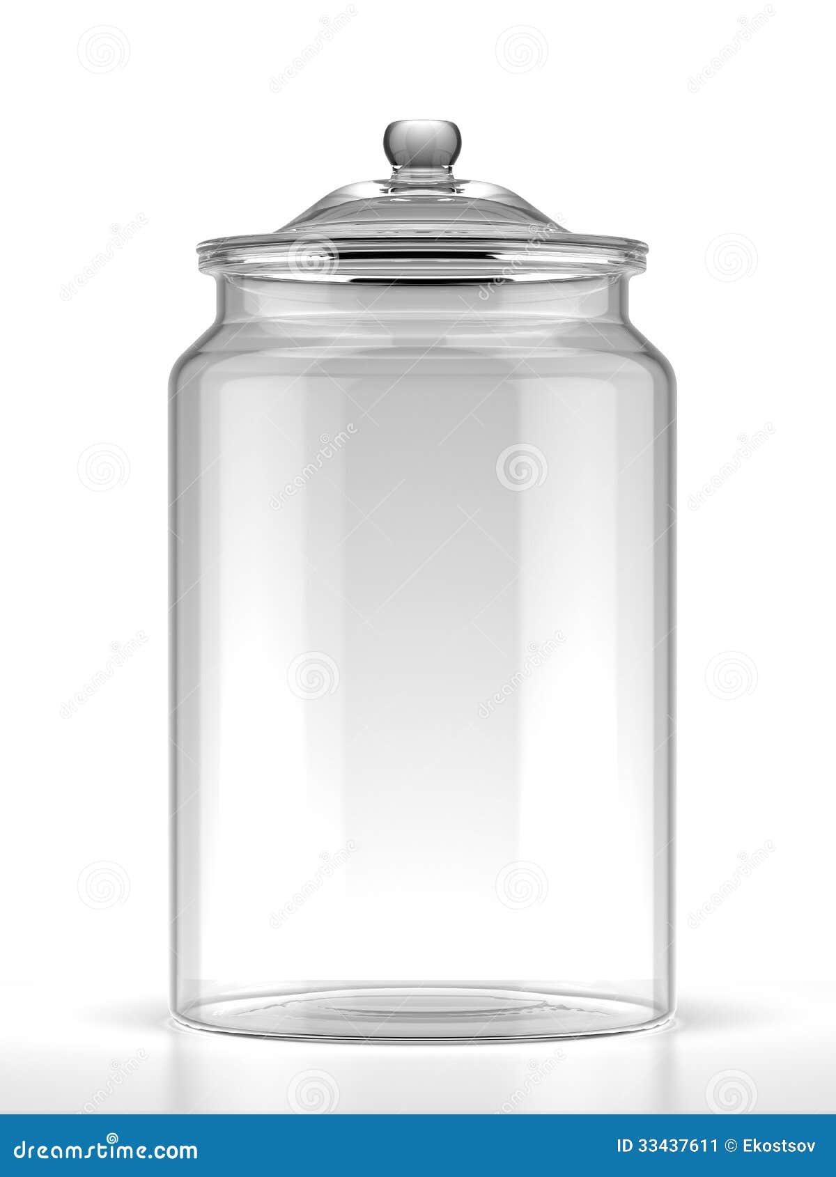 Glass jar isolated on a white background