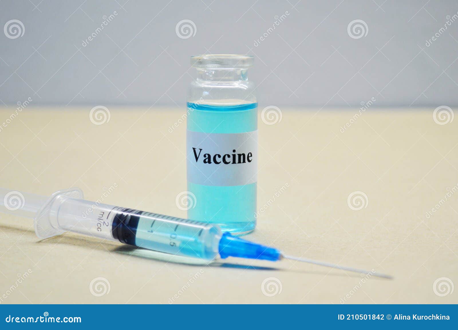 Glass Jar with Liquid Blue Vaccine and Syringe on Light Background Stock Photo Image of health