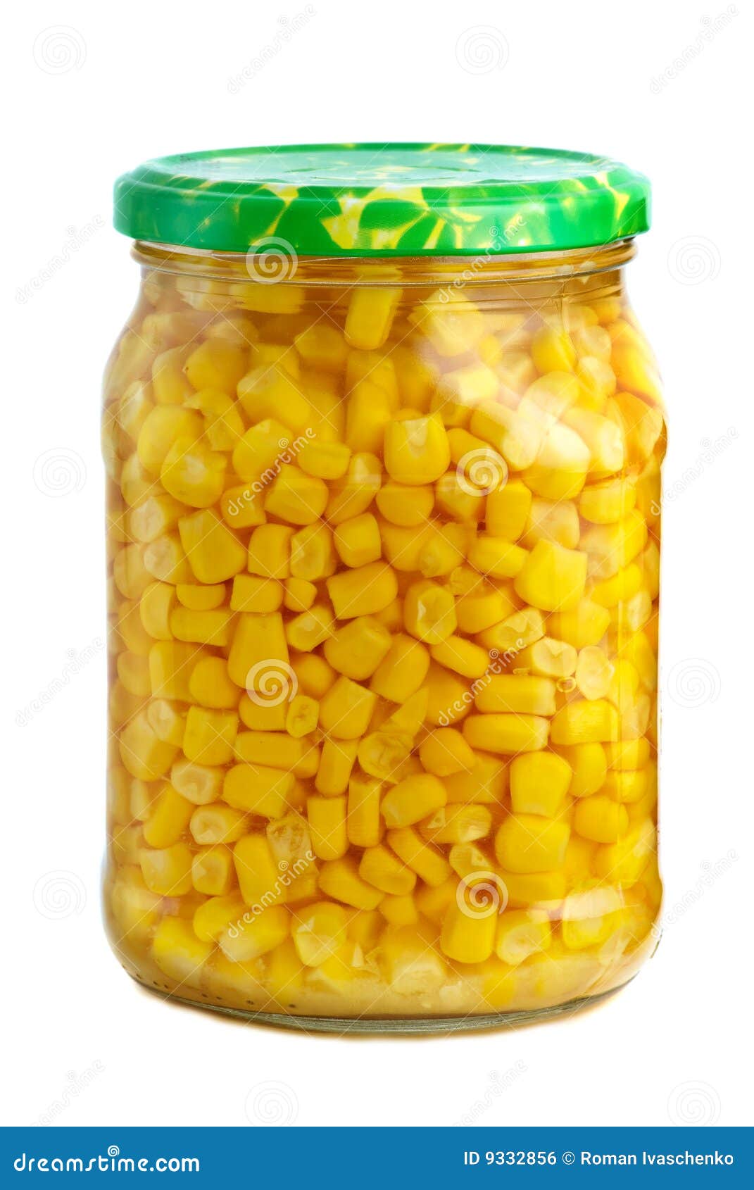 Glass Jar with Marinated Corn Grains Stock Photo Image of food