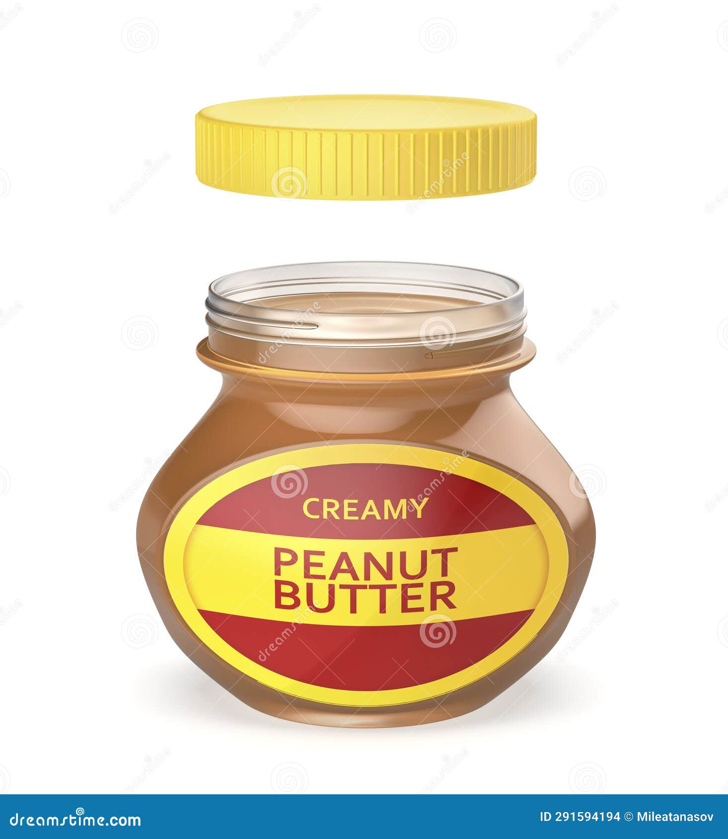 Glass Jar with Peanut Butter Stock Illustration Illustration of