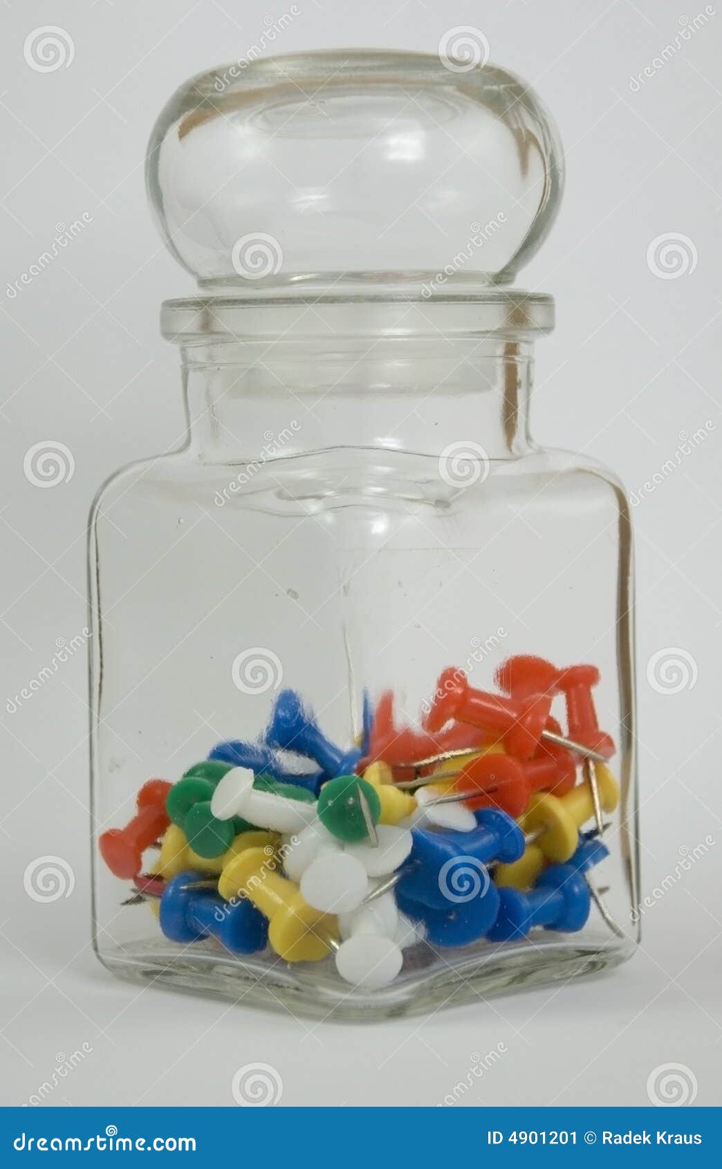 Glass Jar with Push Pins stock image. Image of pile, assortment 4901201