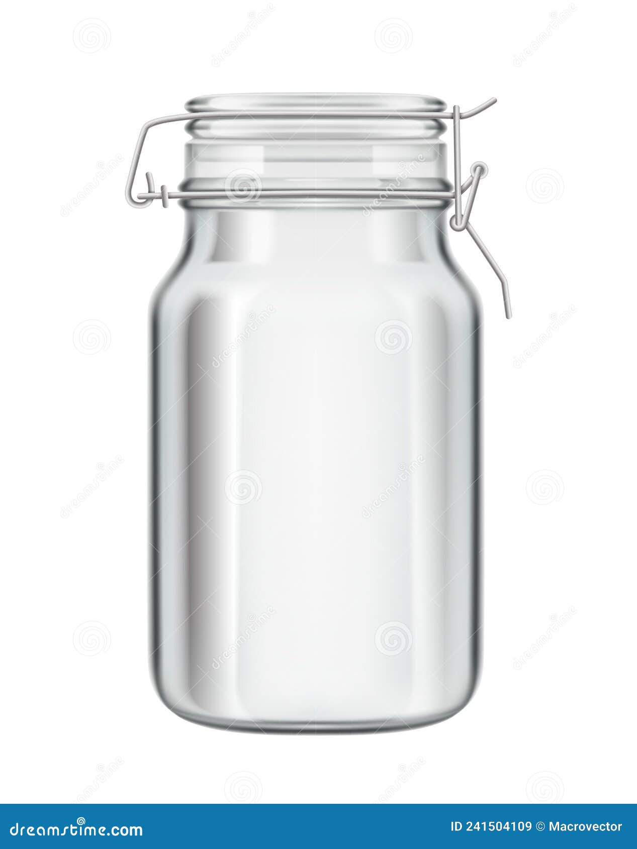 Glass Jar And Water Isolated Illustration On White Background