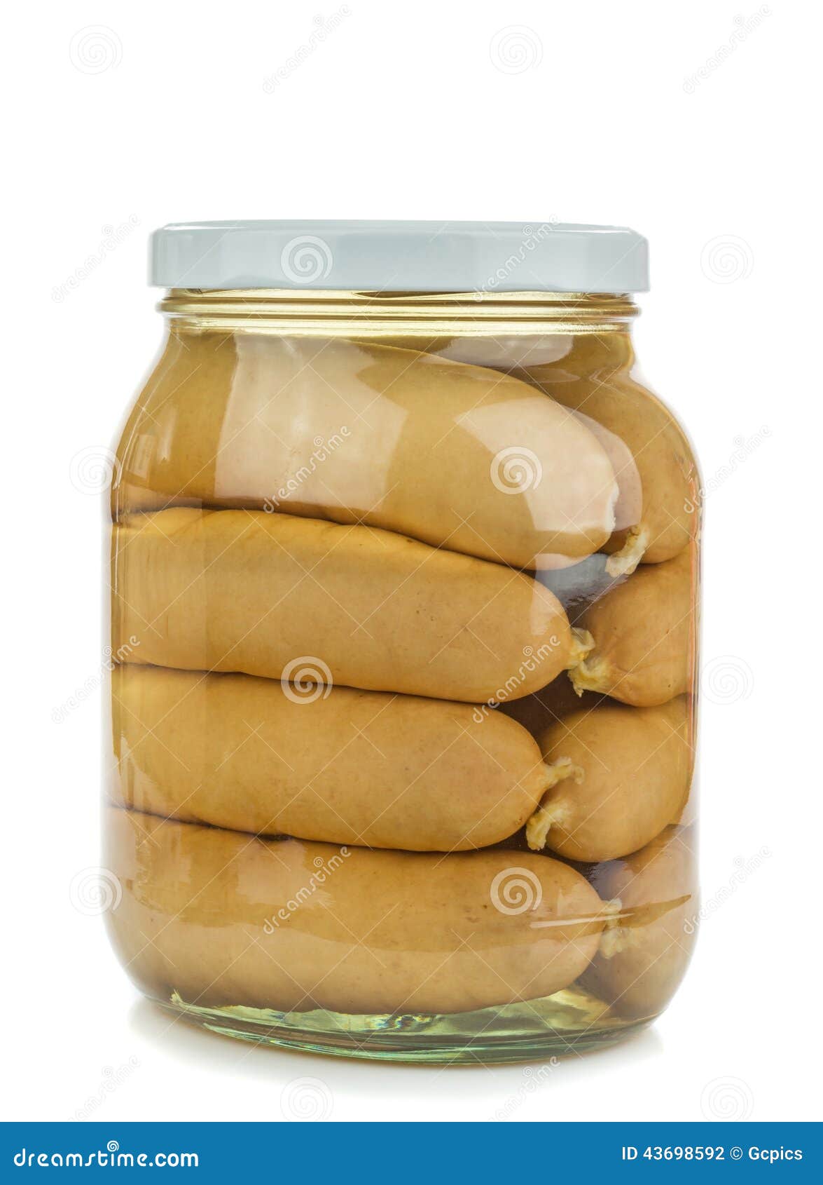 A glass jar of sausages stock photo. Image of fresh, pork 43698592