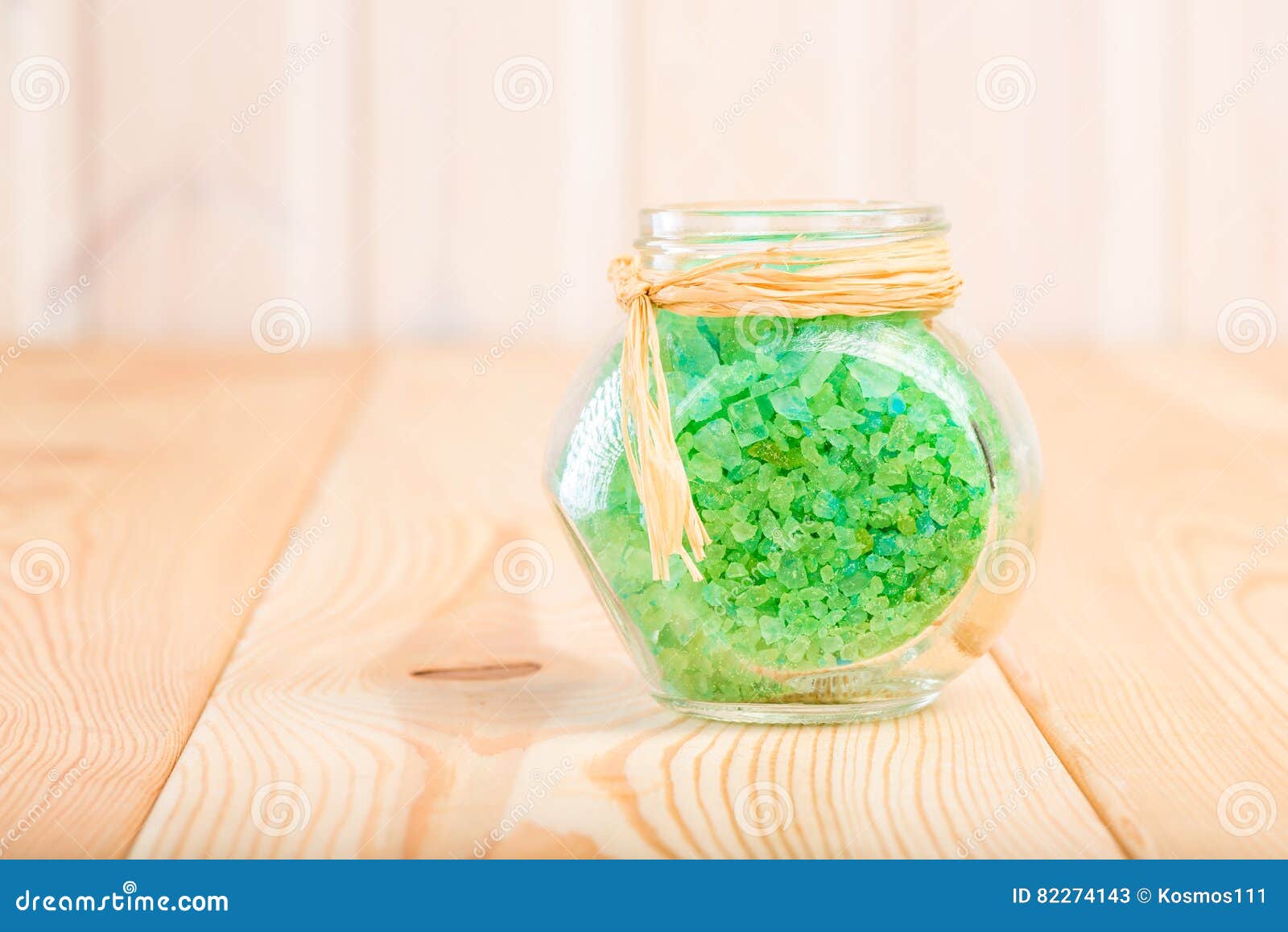 Glass Jar with Sea Salt with Pine Extract Stock Image Image of aroma