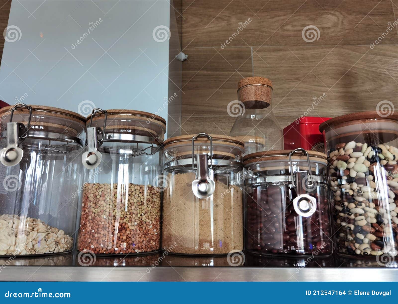 Glass Jars with a Cereals and Legumes Stock Photo Image of beautiful