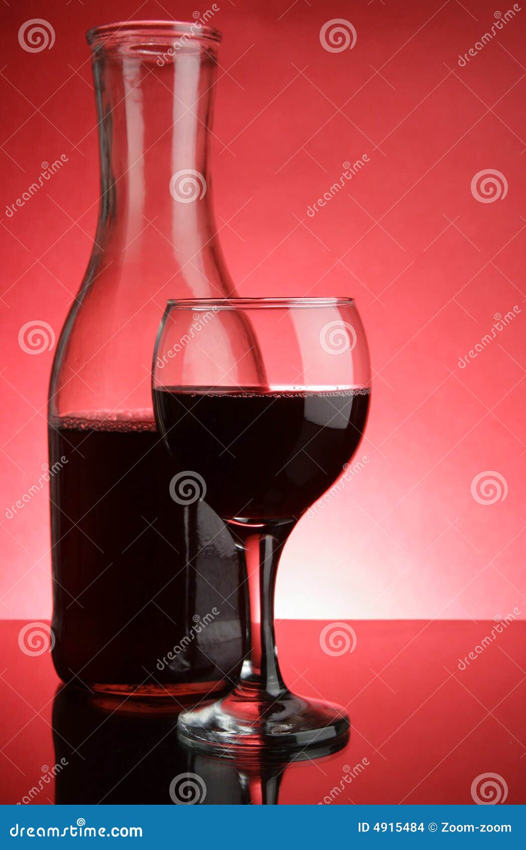 Glass and jug of red wine stock photo. Image of opened 4915484