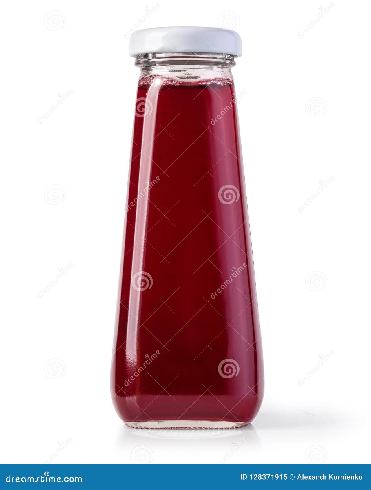 Glass Juice Bottles Isolated on White Stock Image Image of vegetable