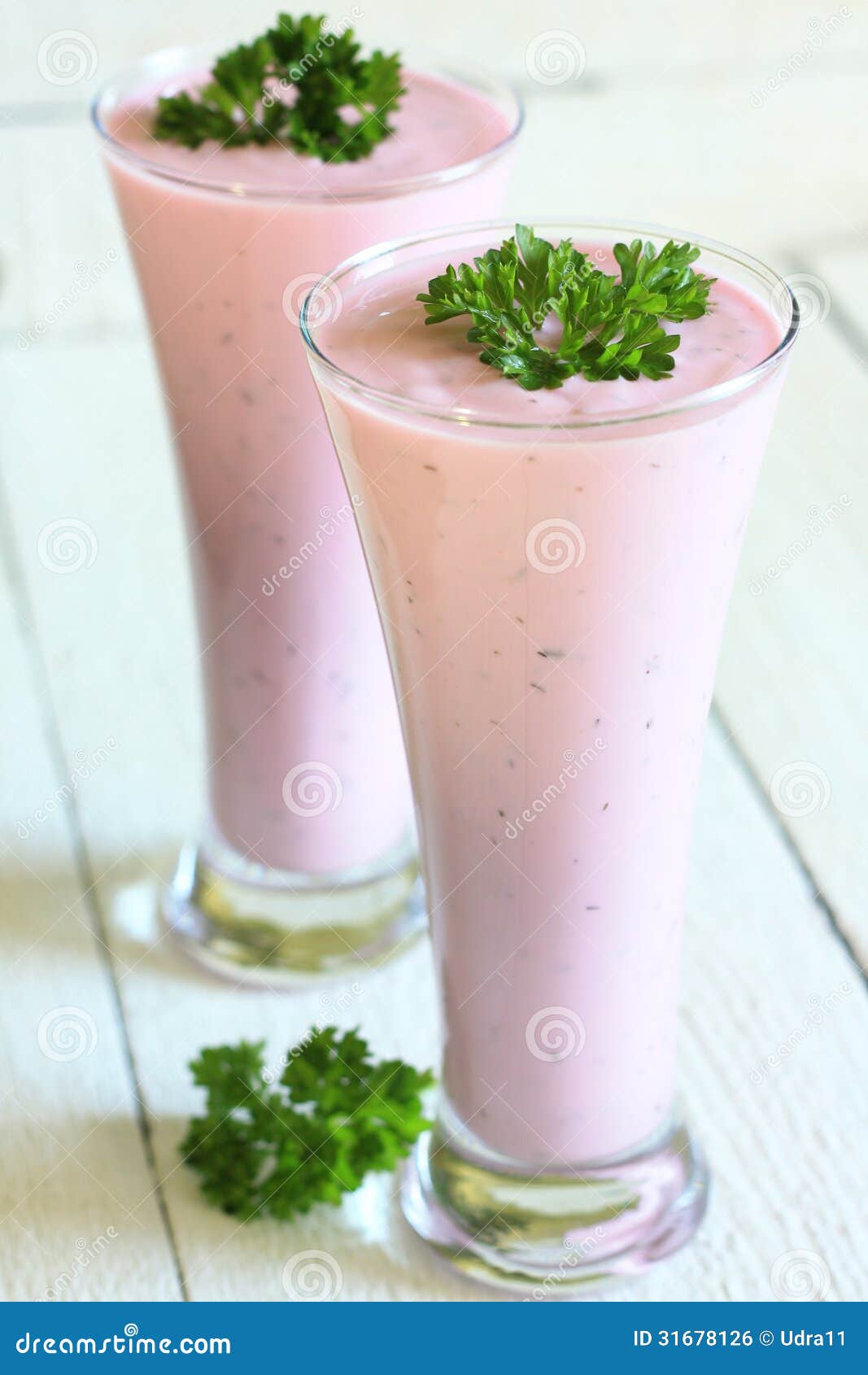 glass of kefir with chilled beet