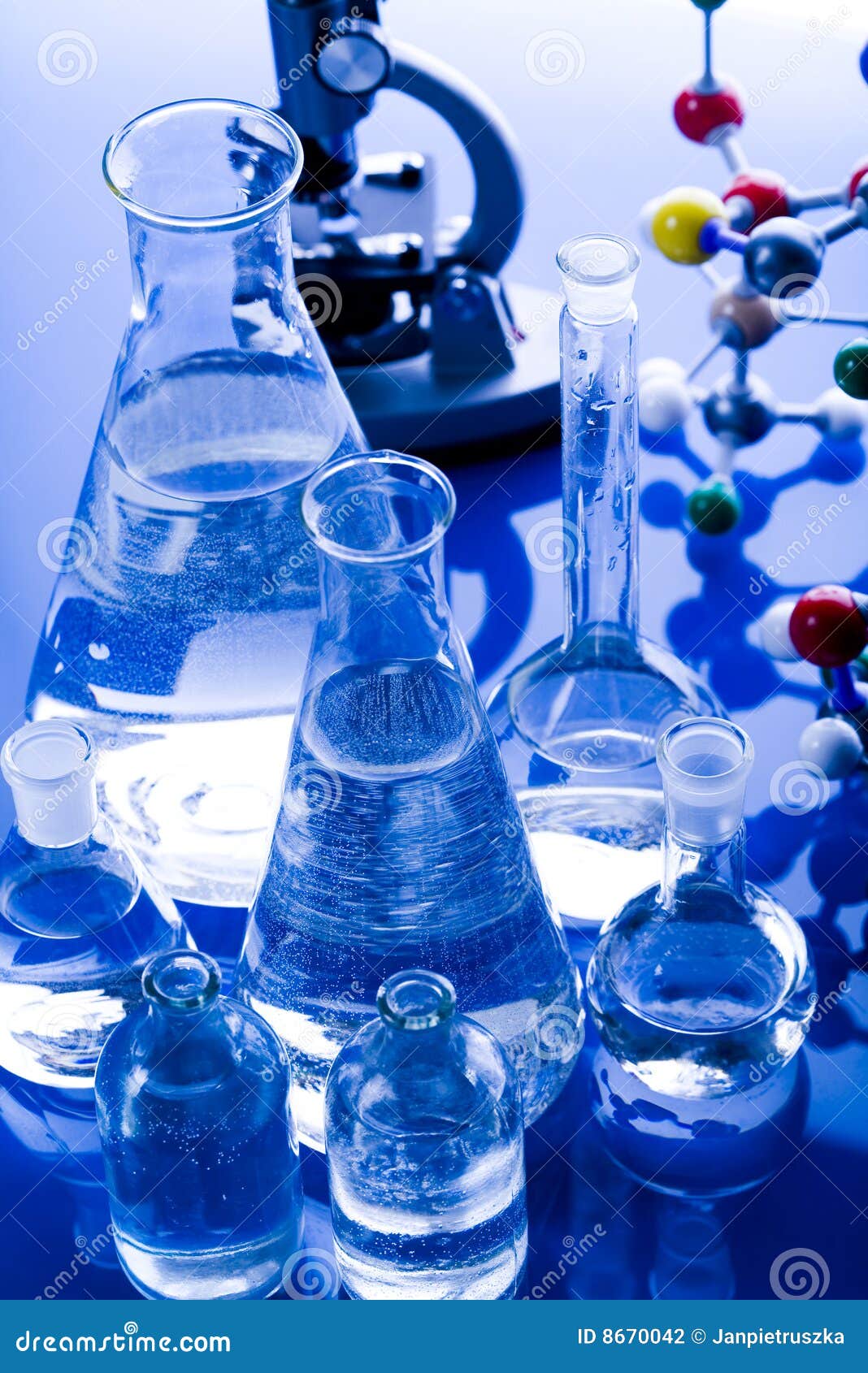 Glass in laboratory stock photo. Image of apparatus, sample 8670042
