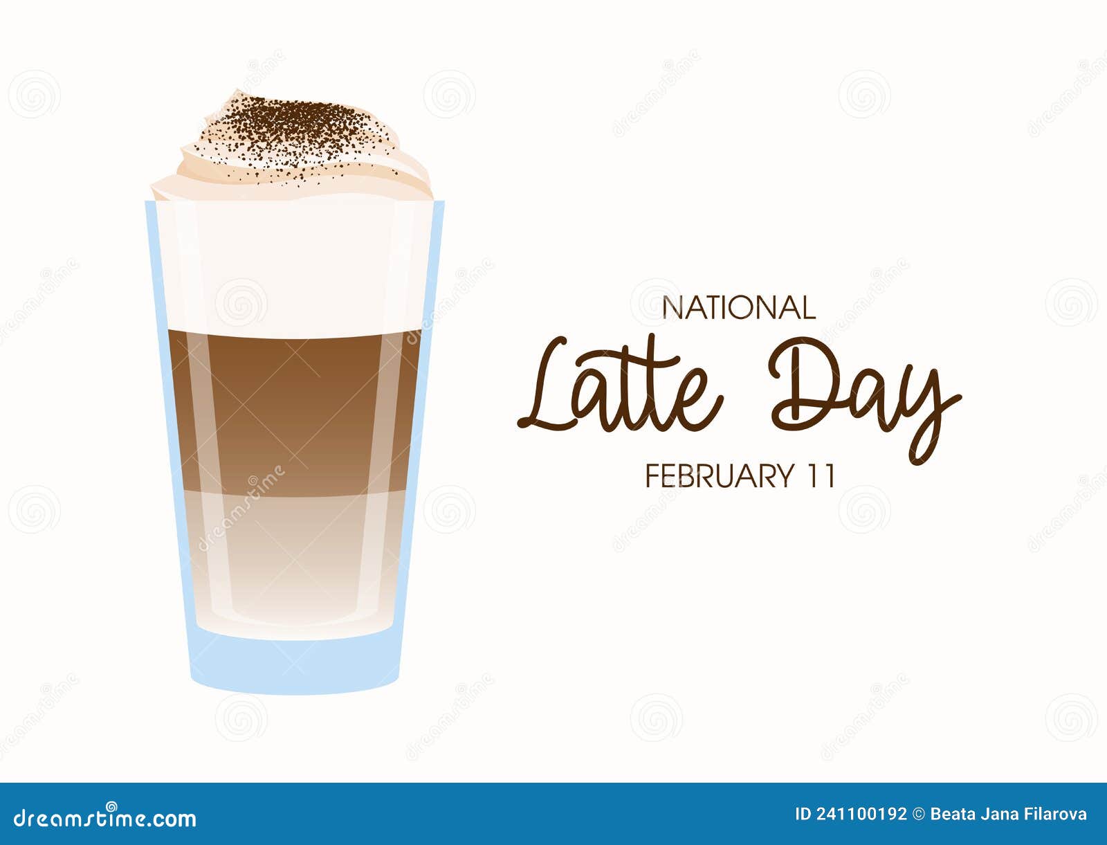 National Latte Day vector stock vector. Illustration of espresso