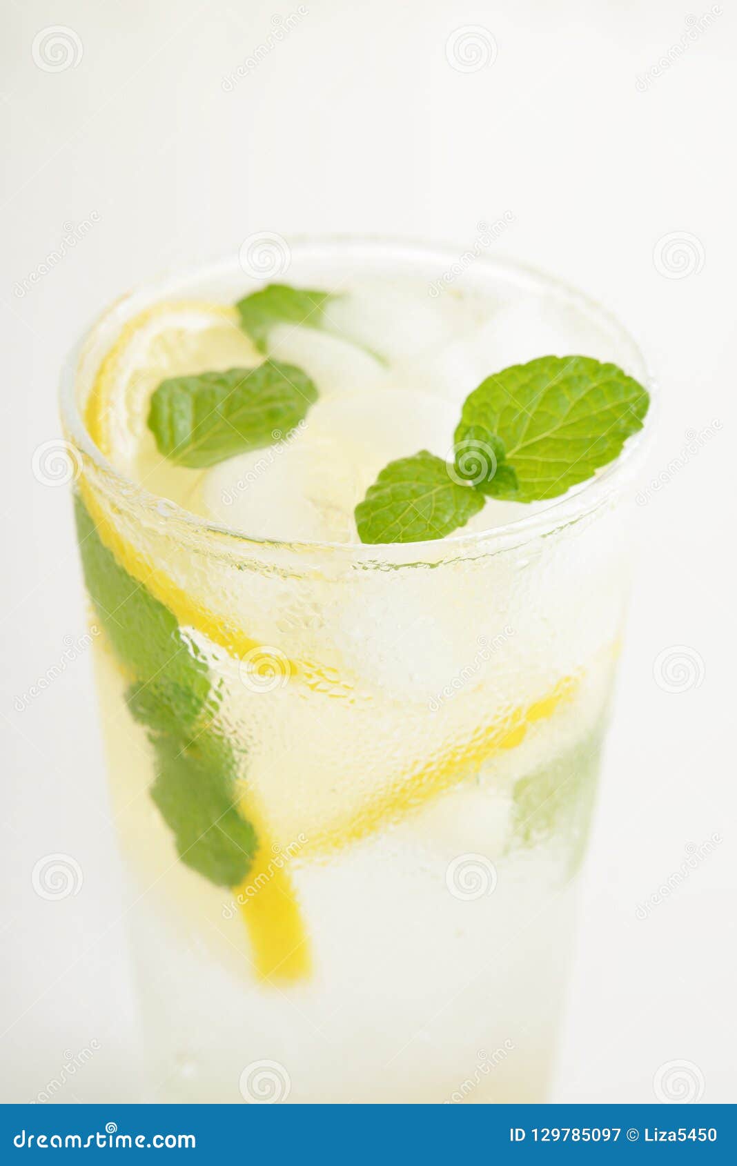 A glass of lemonade stock image. Image of fruit, clear 129785097