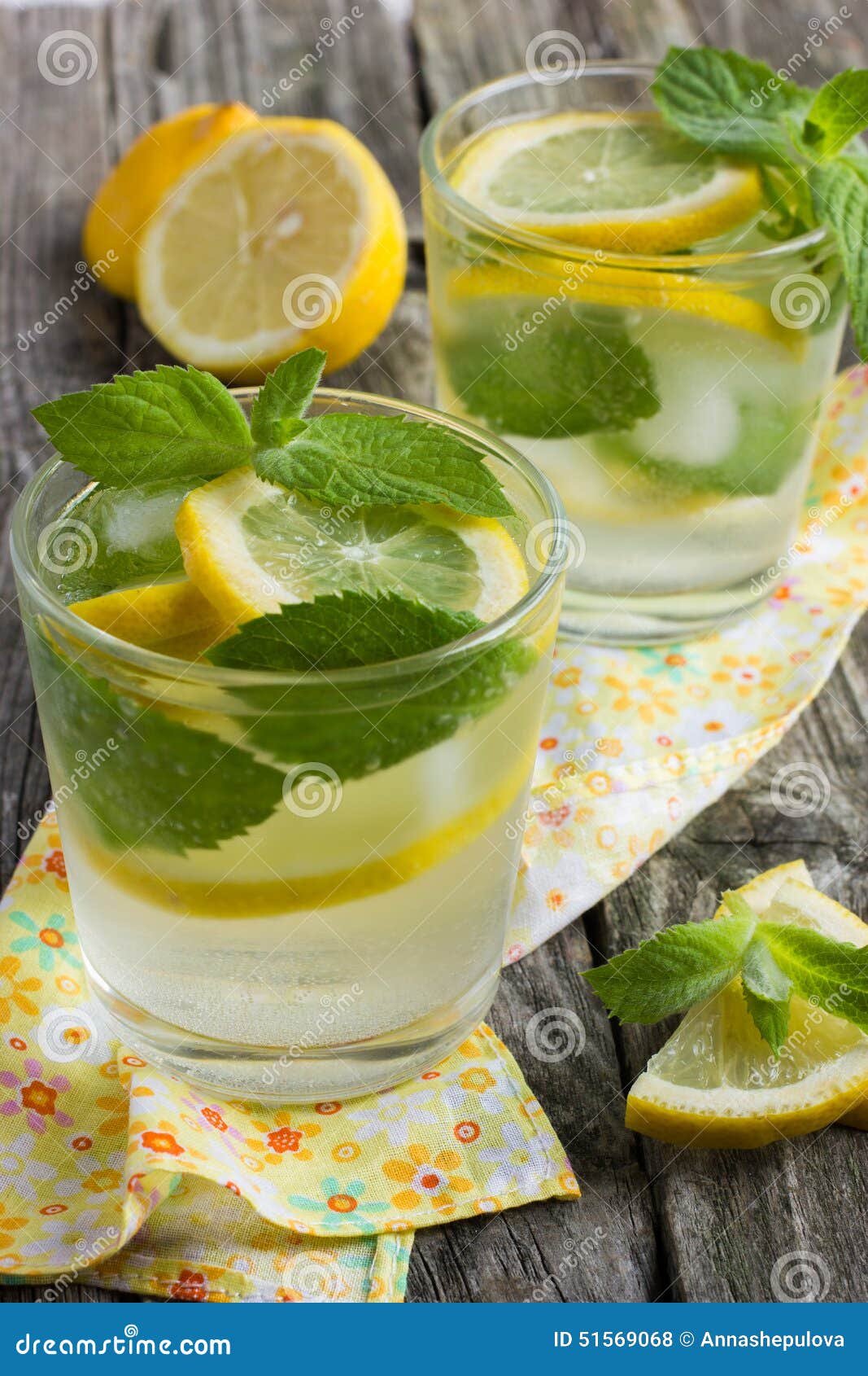 Glass of lemonade stock photo. Image of herb, lemon, fresh 51569068