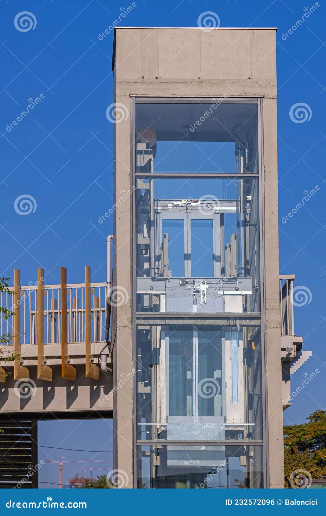 Glass Lift Structure stock photo. Image of exterior 232572096