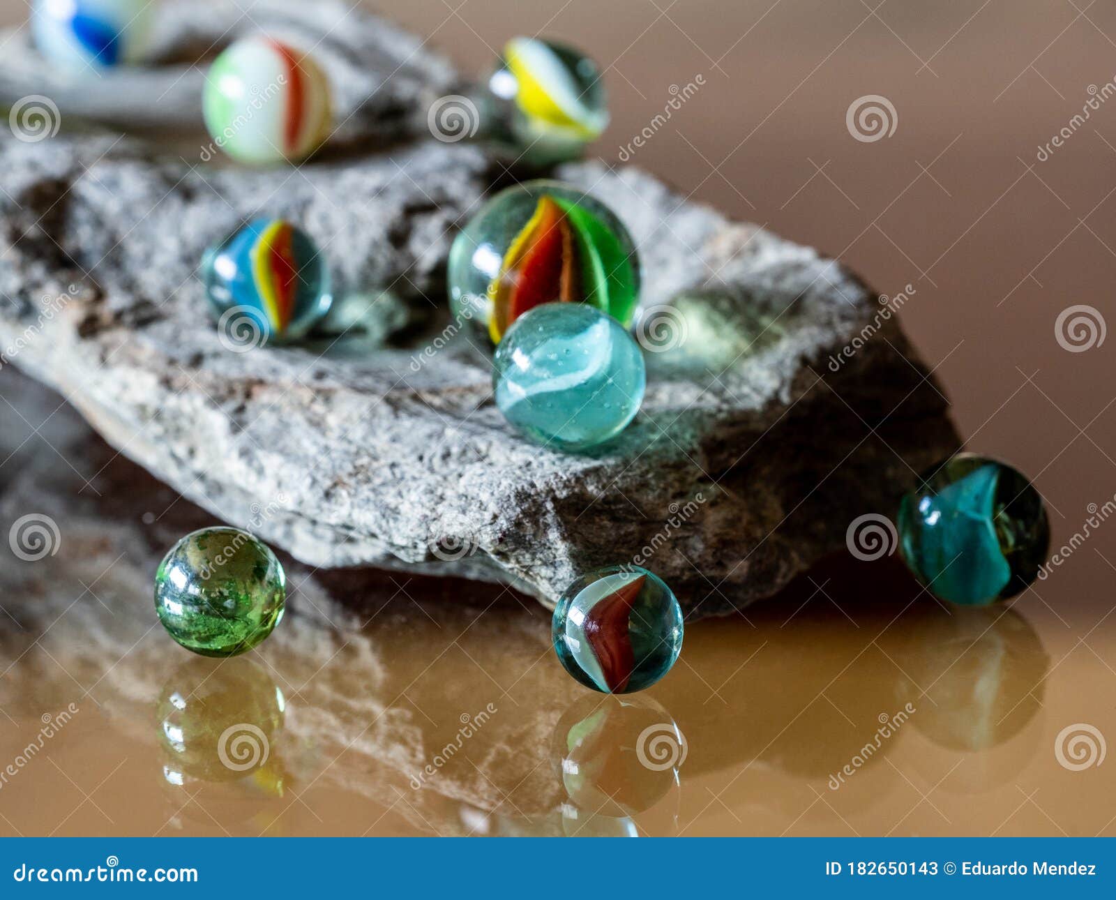 Colored Clear Glass Marbles. Stock Image Image of round, bubble