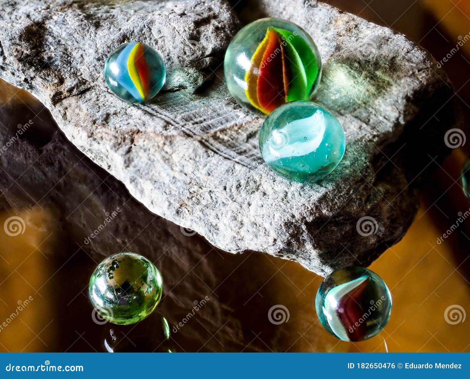 Colored Clear Glass Marbles. Stock Photo Image of retro, world 182650476