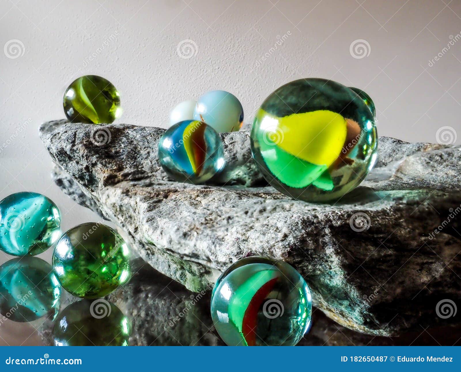 Colored Clear Glass Marbles. Stock Image Image of bubble, childs