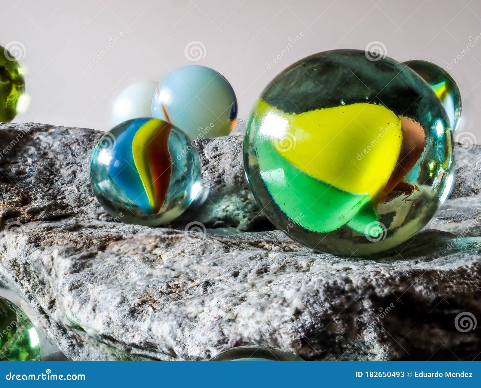 Colored Clear Glass Marbles. Stock Image Image of childs, life 182650493