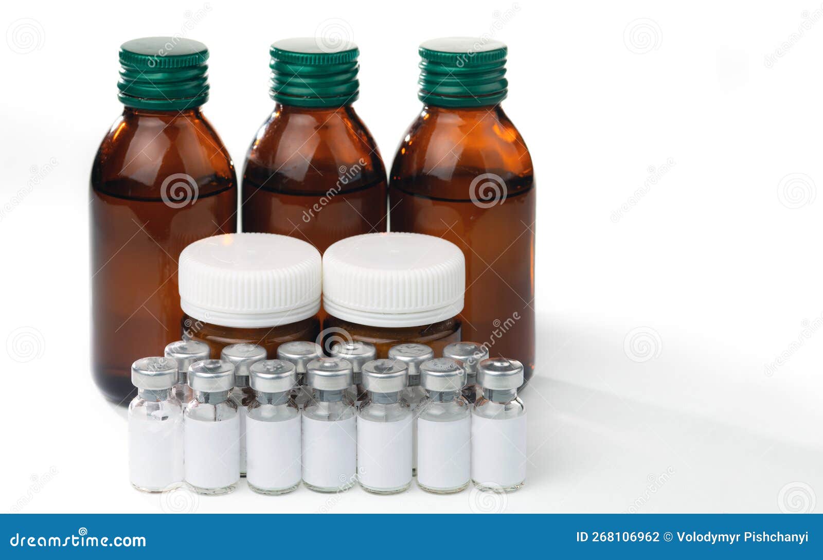 glass medical vials of biotech drugs