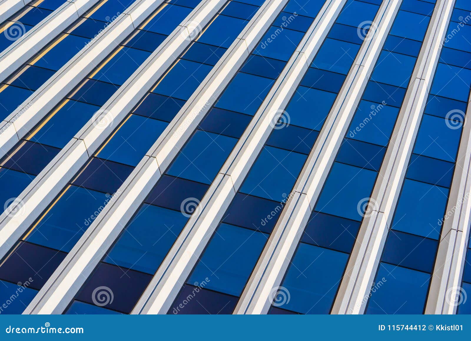 Glass and Metal Ribs of Skyscraper Stock Photo - Image of detail ...
