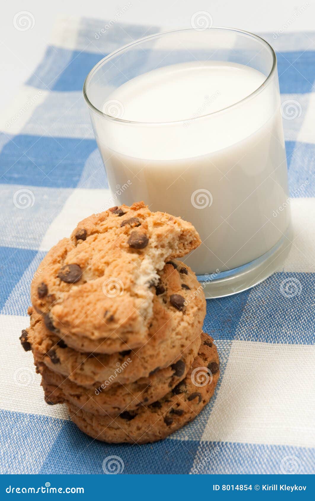 Glass of milk with cookies stock photo. Image of batch 8014854