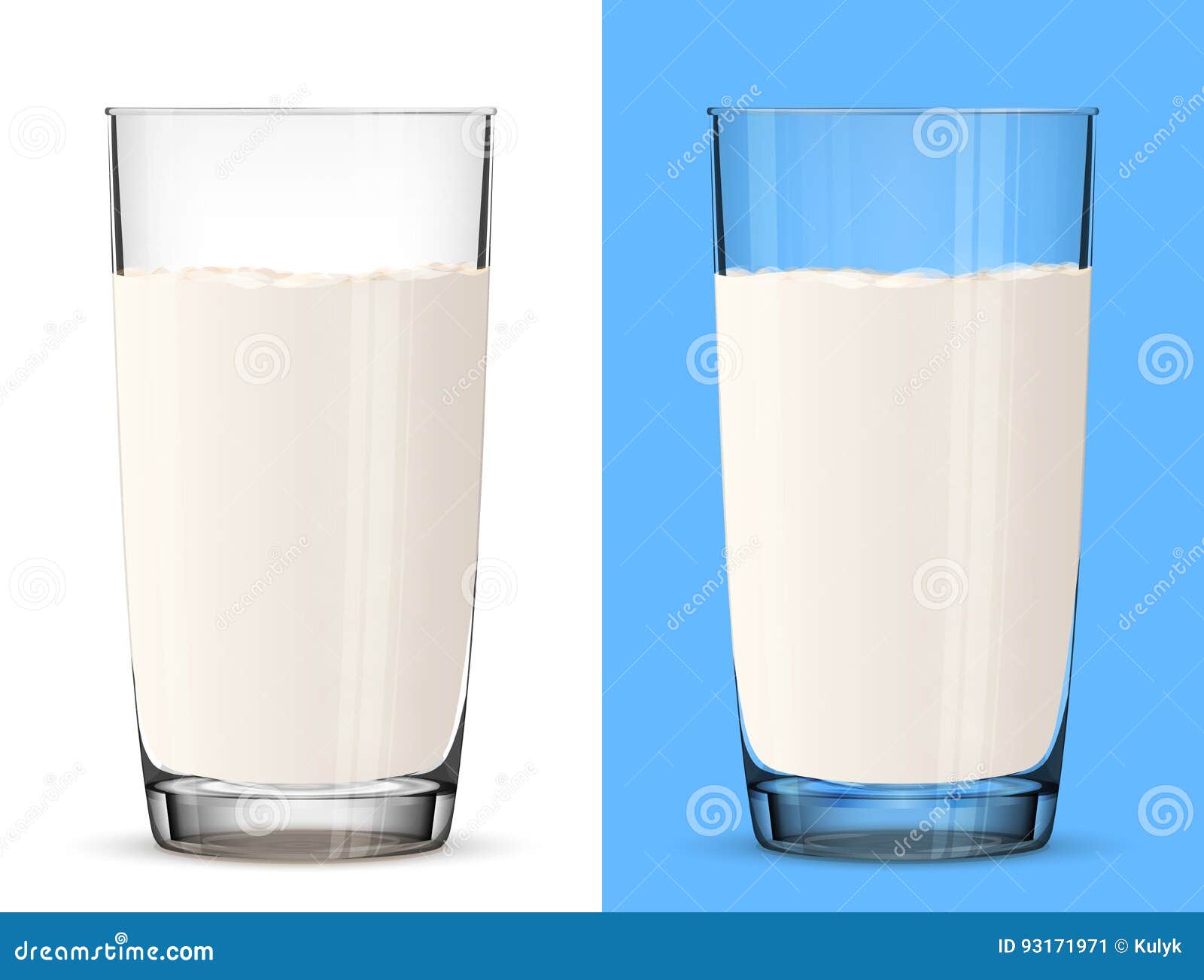 glass of milk  on white background