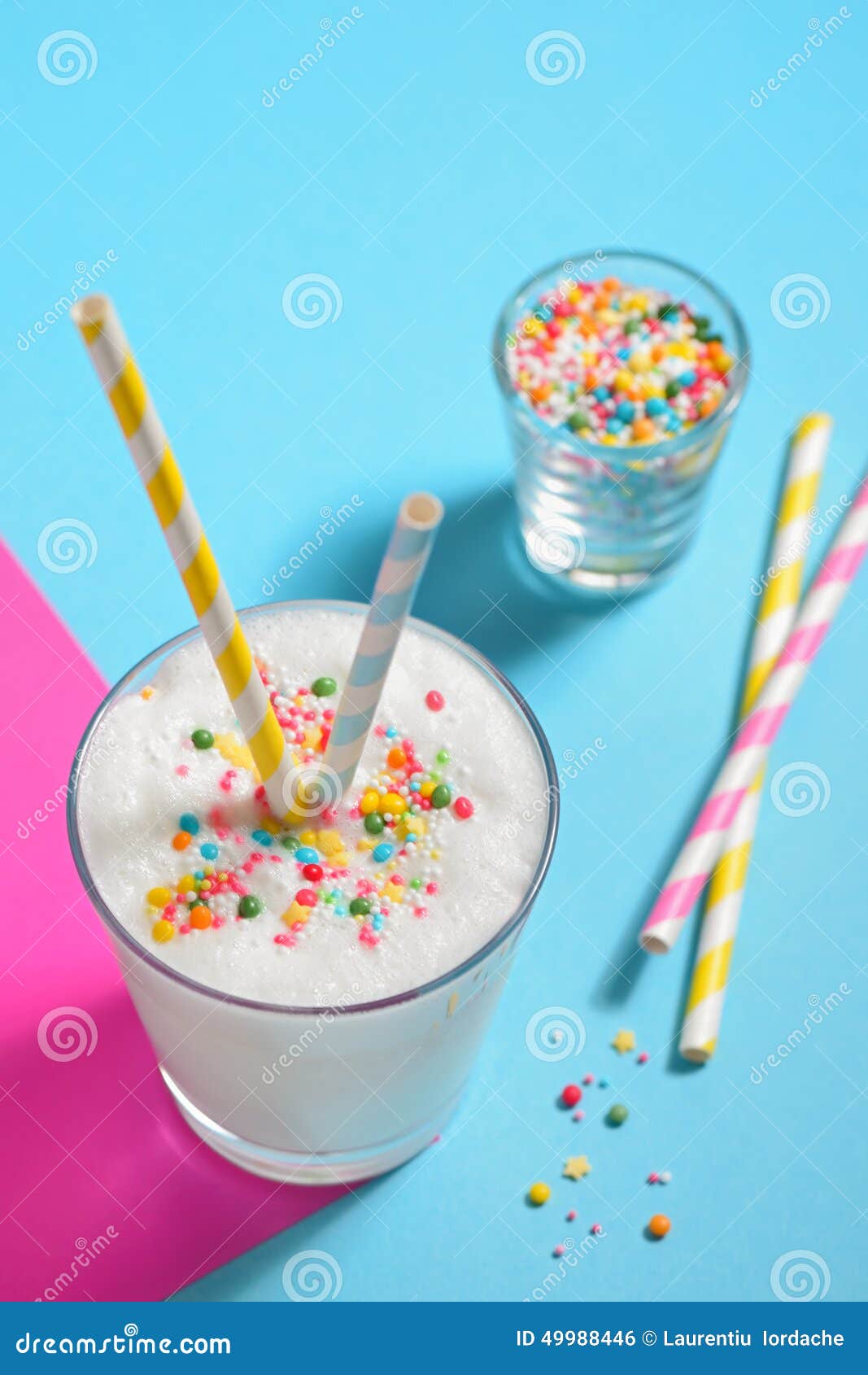 Glass of Milk and Sprinkles Stock Photo Image of pitcher, cookie