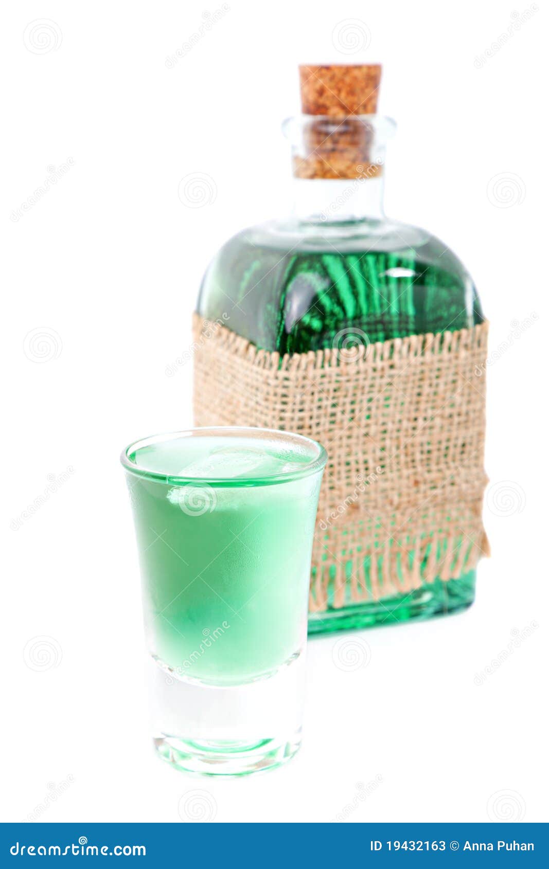 Glass of mint drink stock image. Image of green, glass 19432163