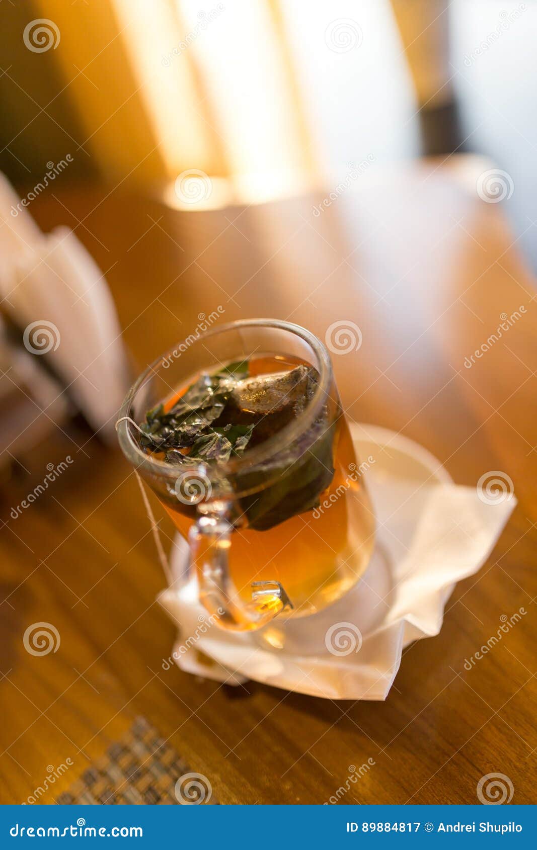 A Glass of Mint Tea in a Restaurant Stock Image Image of mint, restaurant 89884817