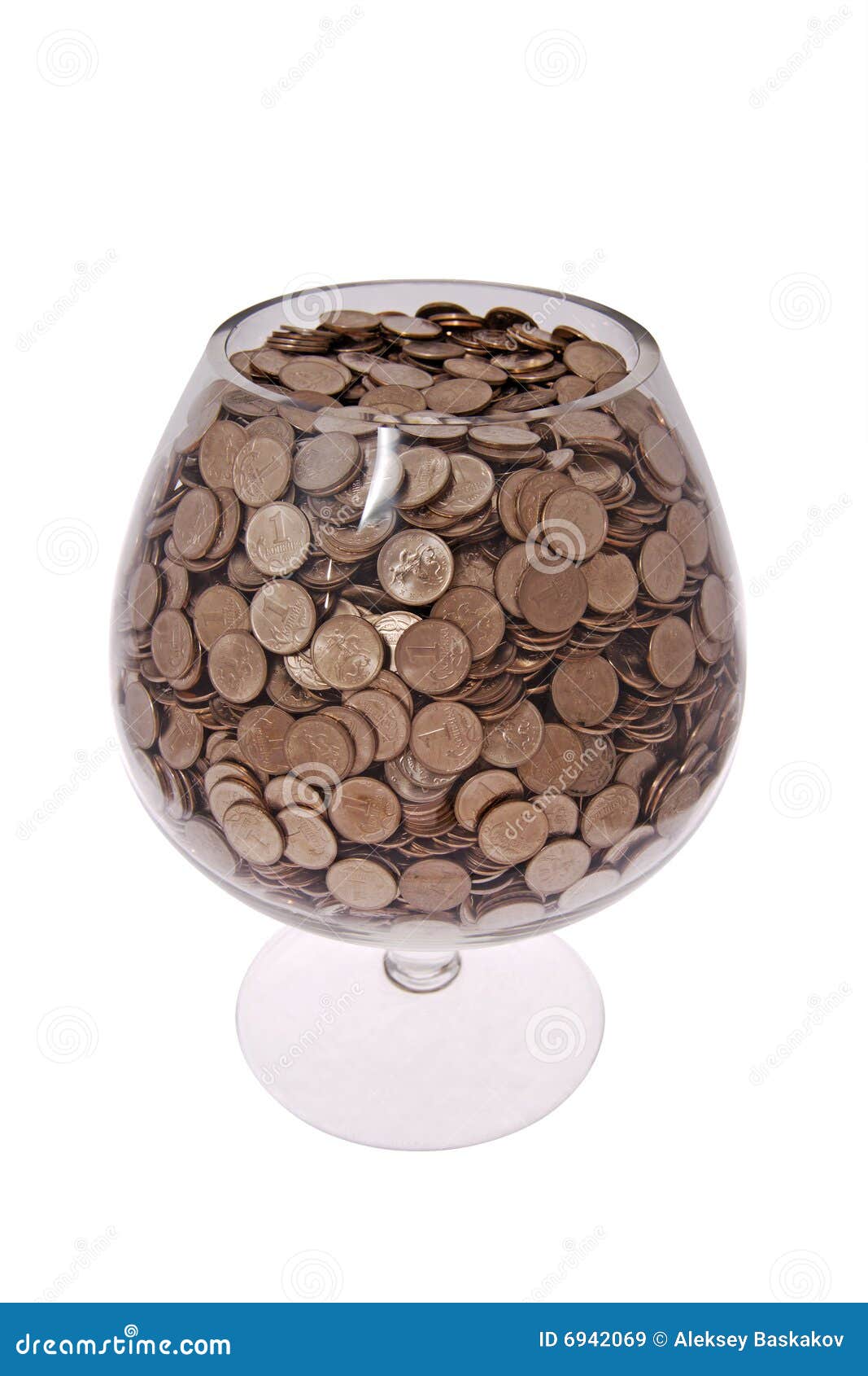 Glass with money stock image. Image of collection, finances 6942069
