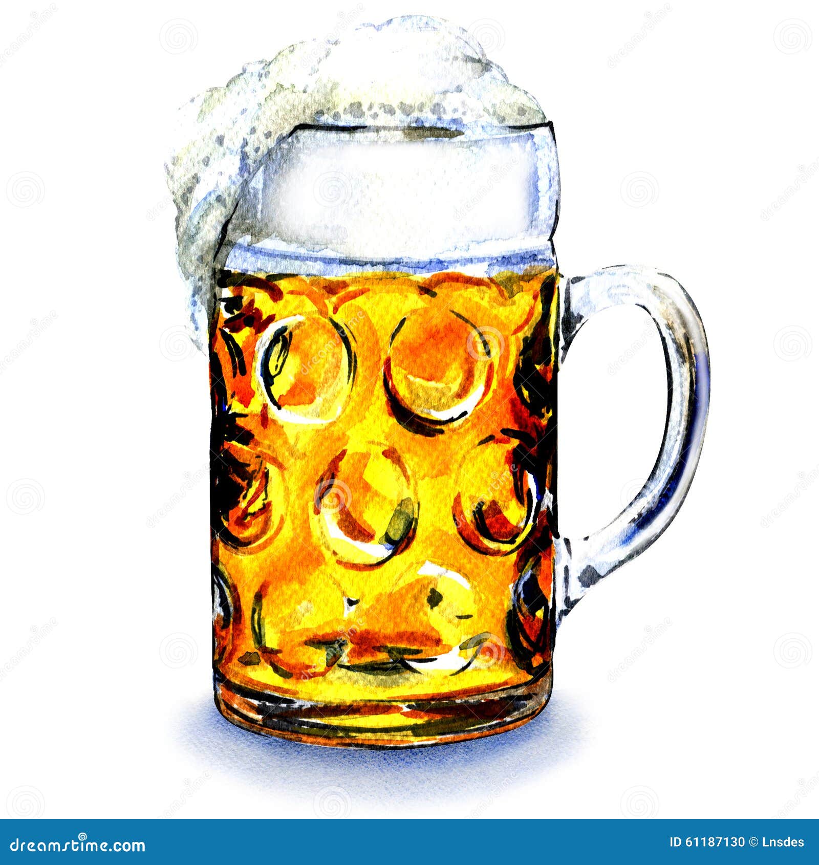 Download Glass Mug With Beer Isolated On White Background Stock ...