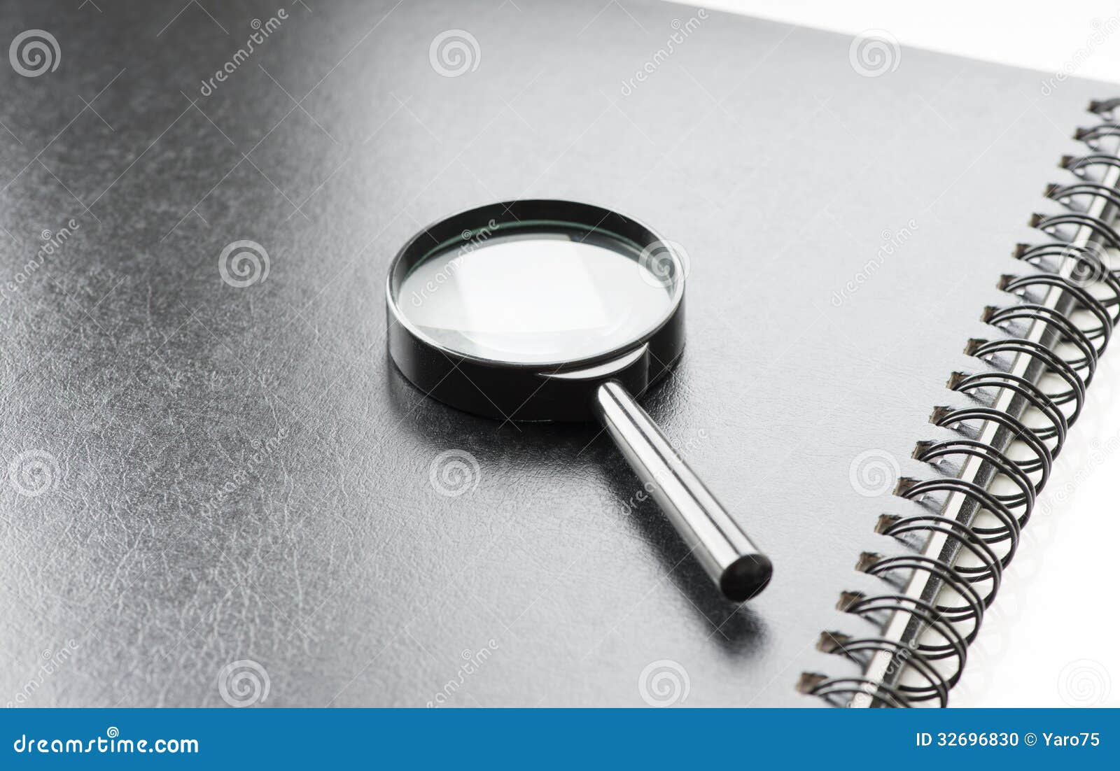Glass on Notes stock photo. Image of business, binder 32696830