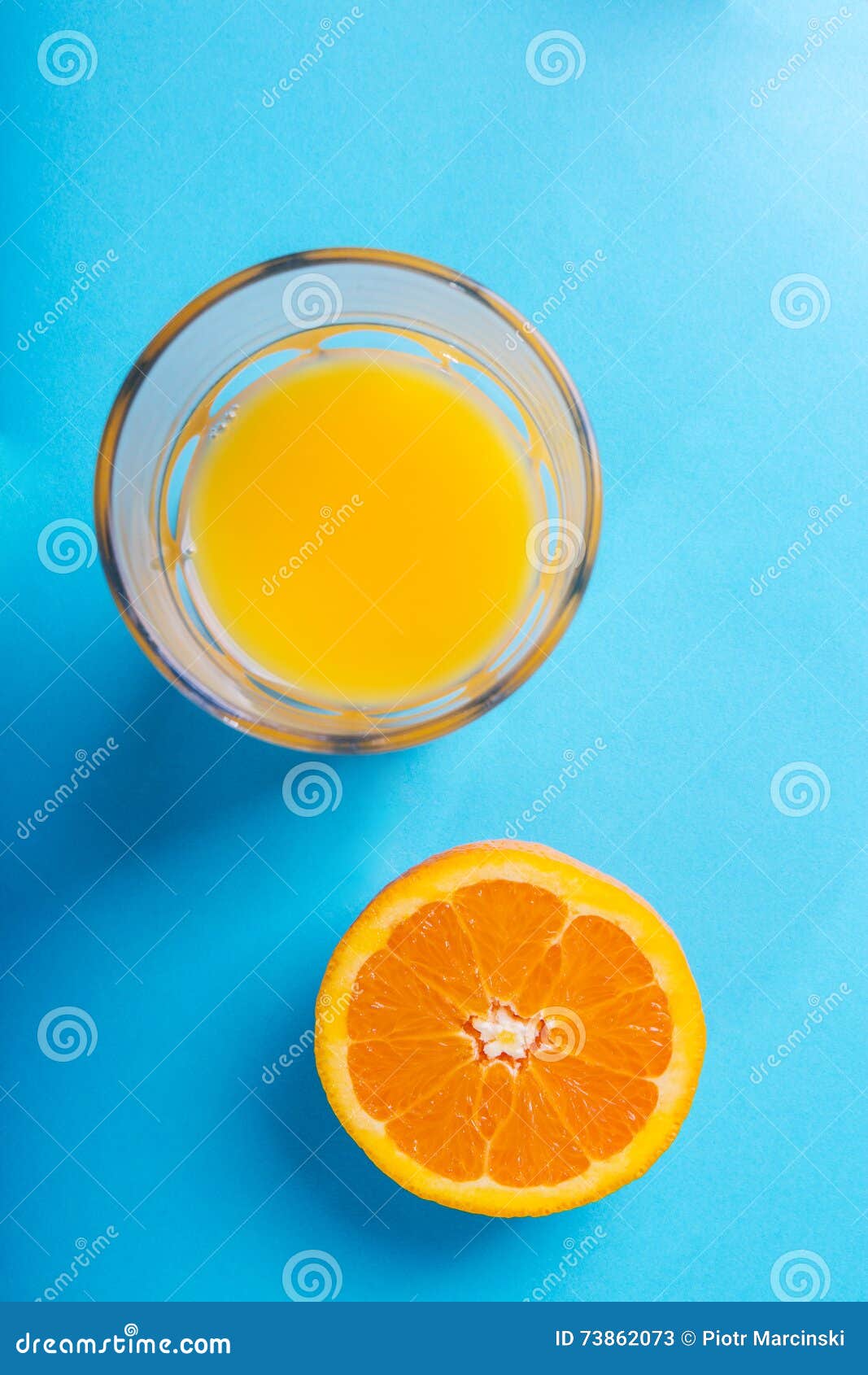 Glass of Orange Juice and Half of Orange Stock Image Image of orange