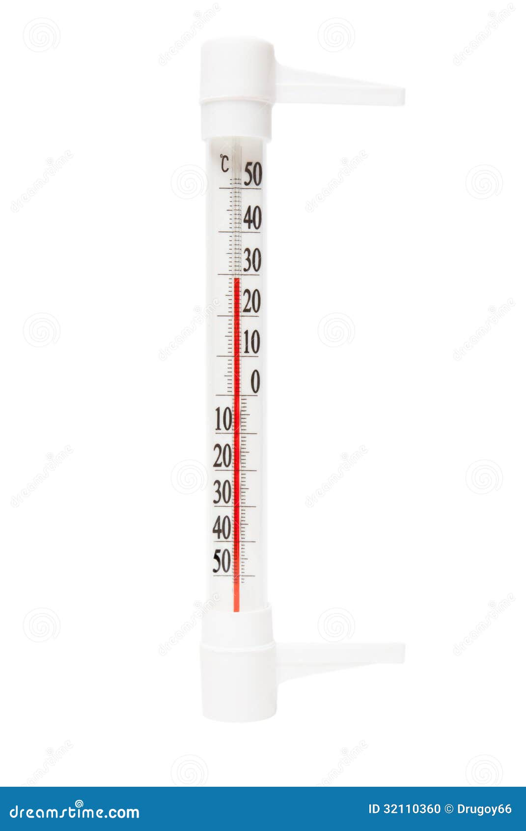 Glass outdoor thermometer stock photo. Image of hanging 32110360