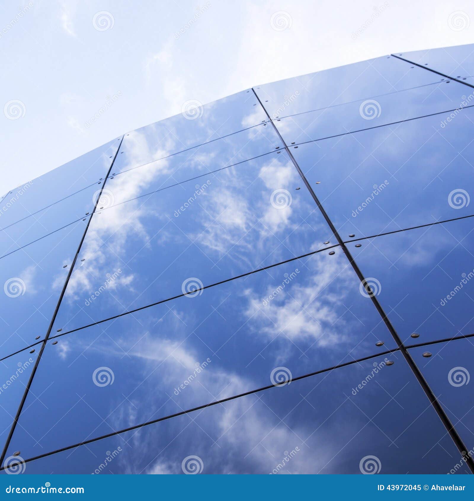 Glass Panes on Facade of Trade Building Stock Image Image of