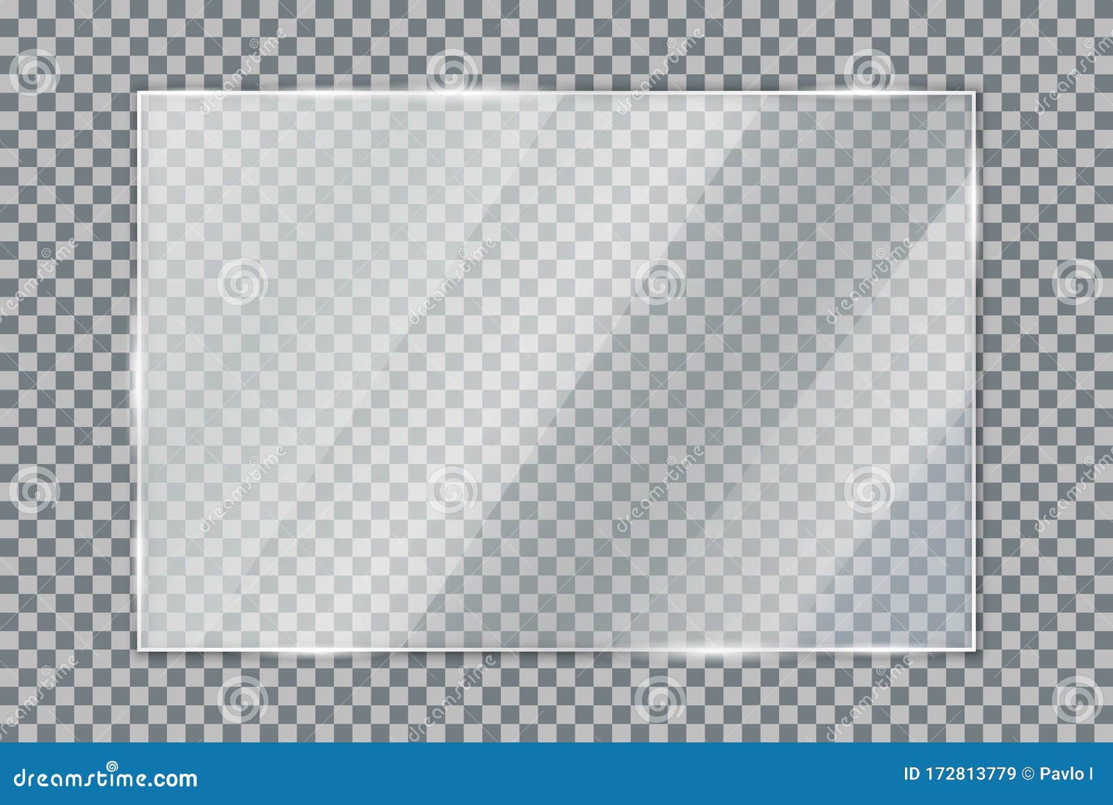 glass plate on transparent background, clear glass showcase, realistic window mockup, acrylic and glass texture with glares