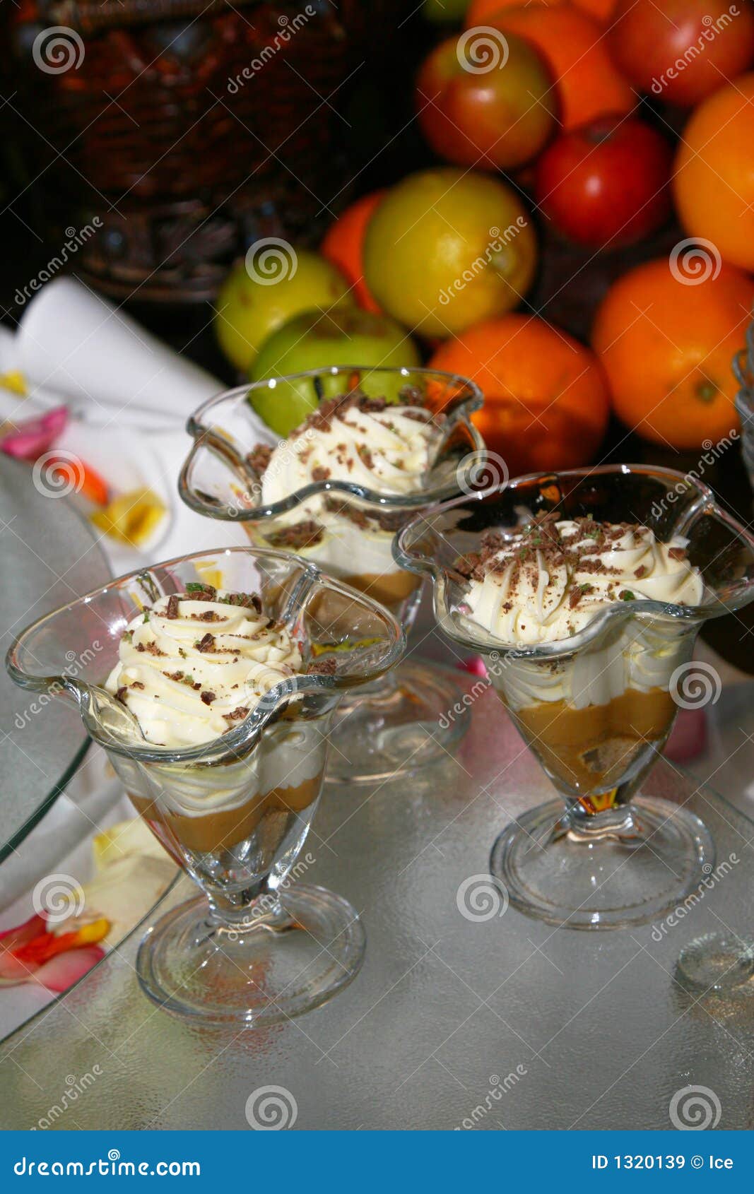 Glass Pudding stock image. Image of dieting, beautiful 1320139