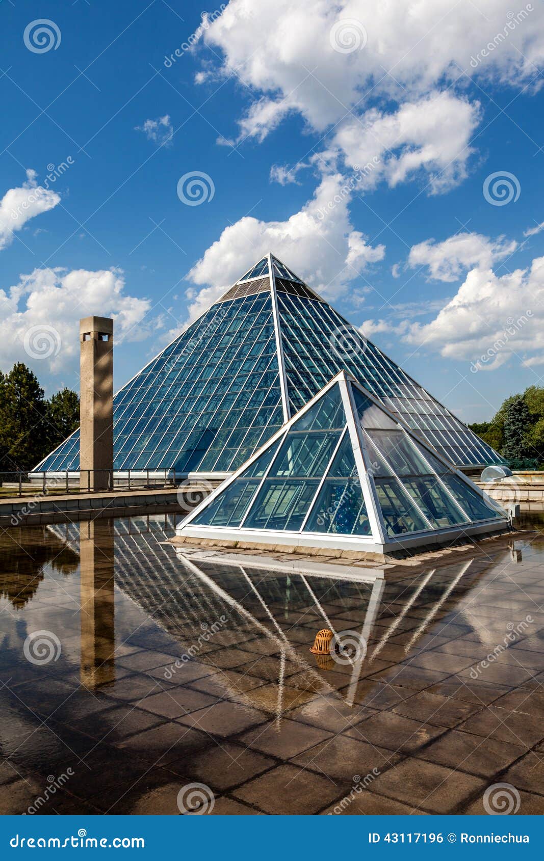 Glass Pyramids in Edmonton, Alberta, Canada Stock Photo Image of
