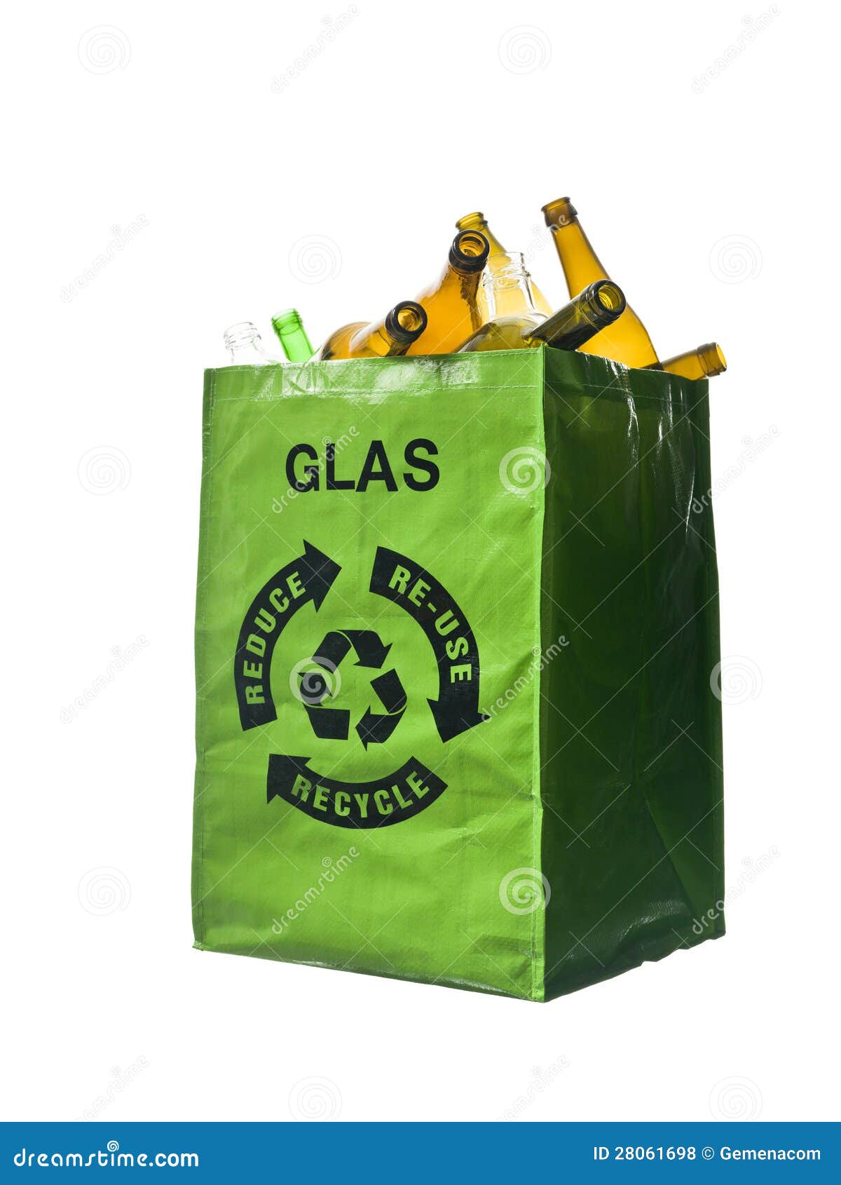 Glass Recycling Empty Beer Bottles Stock Image