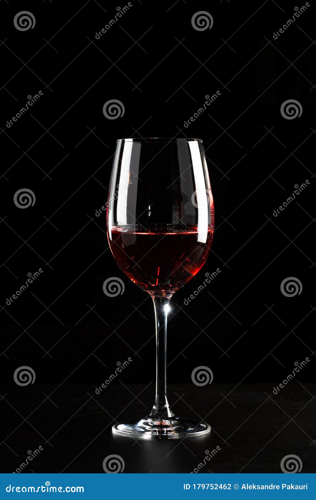 A Glass of Red Wine in Dark Background Stock Photo Image of isolated