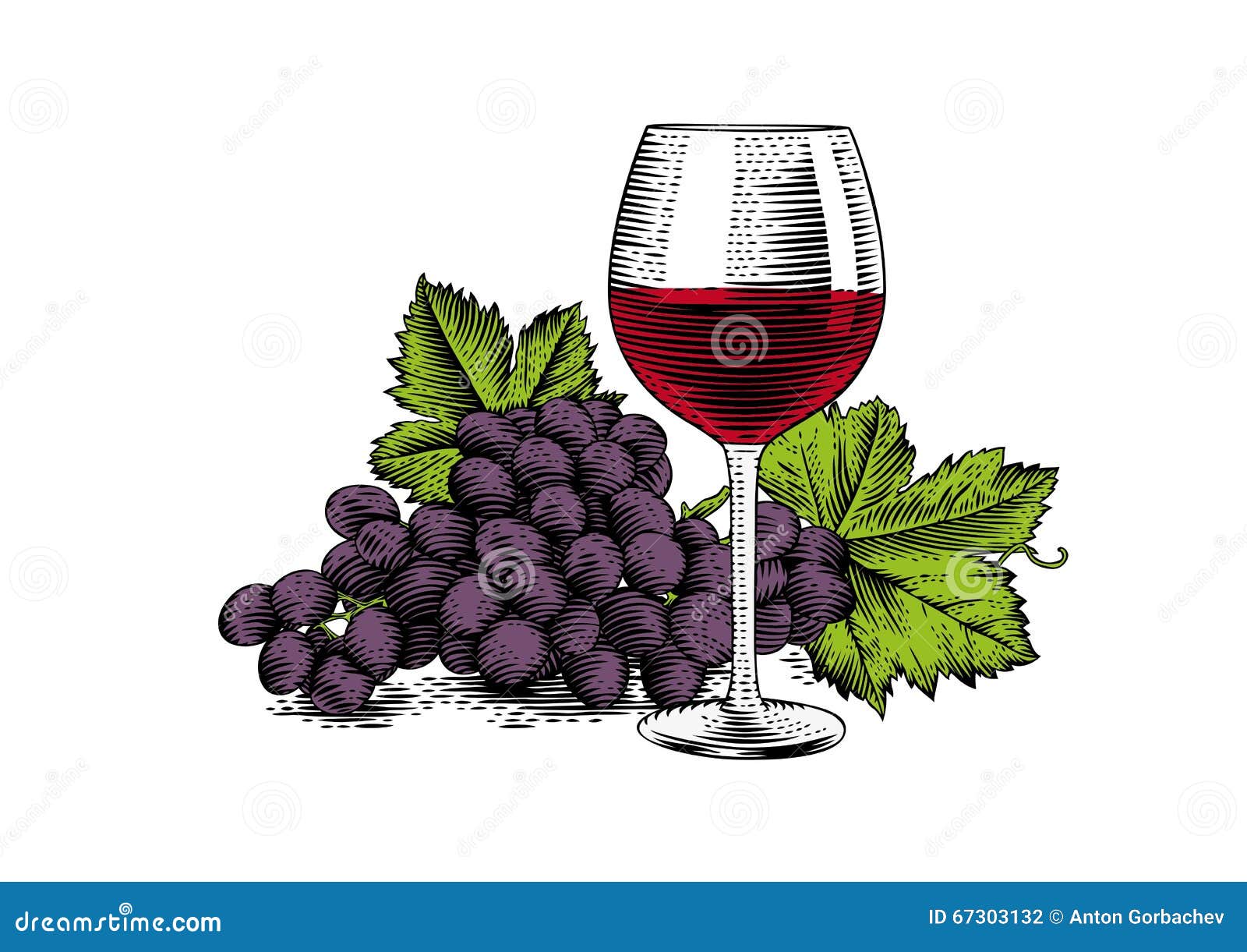 Glass of red wine stock vector. Illustration of alcohol - 67303132