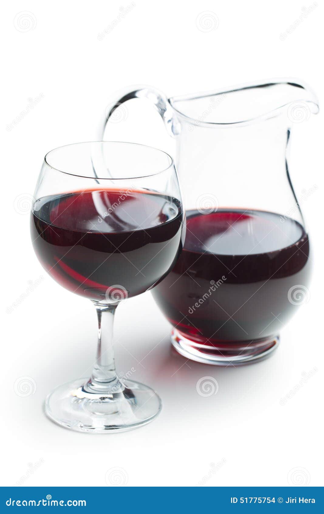 Glass of Red Wine with Pitcher Stock Photo Image of anniversary