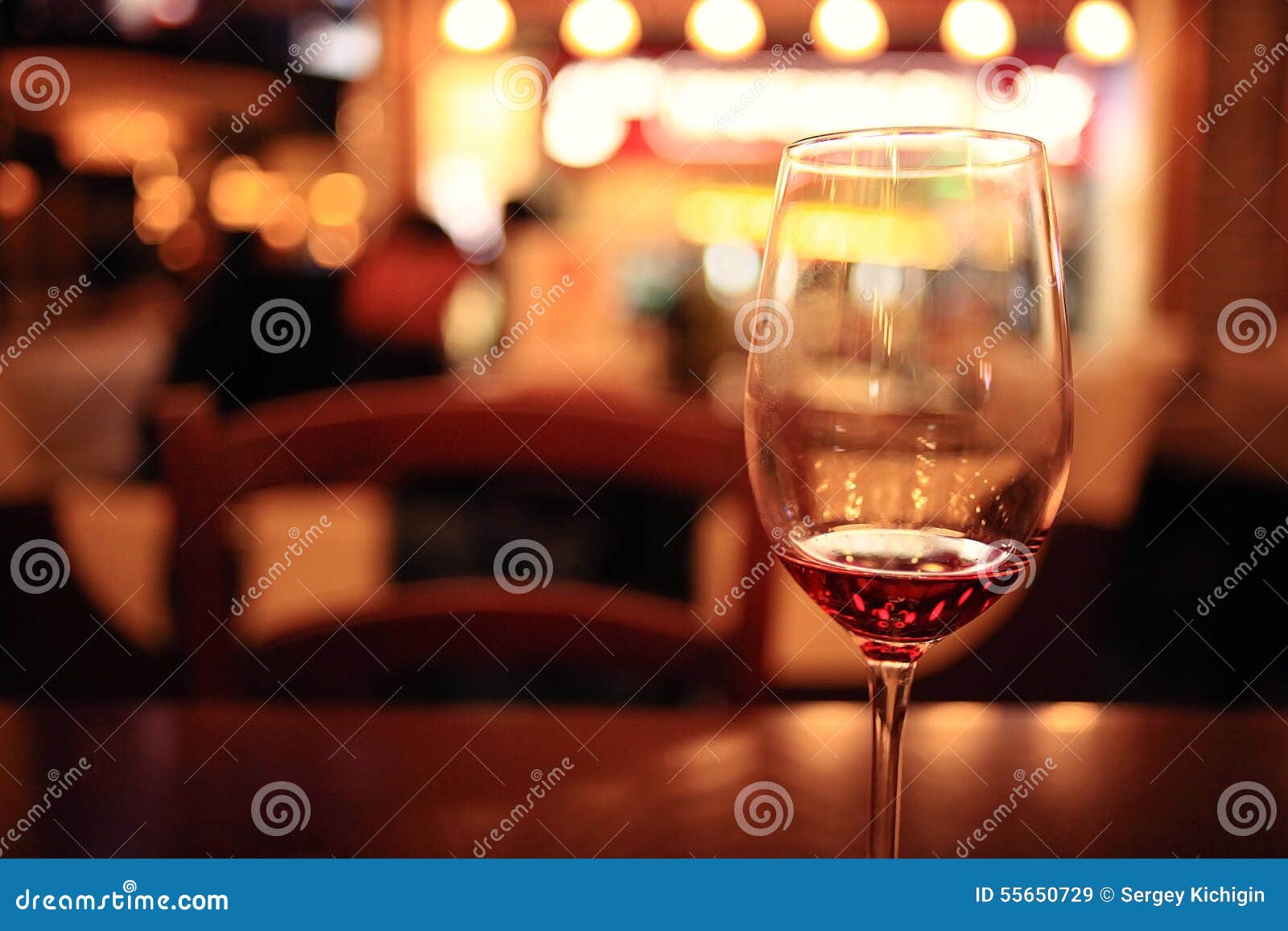Glass with Red Wine at Restaurant Stock Image Image of alcohol