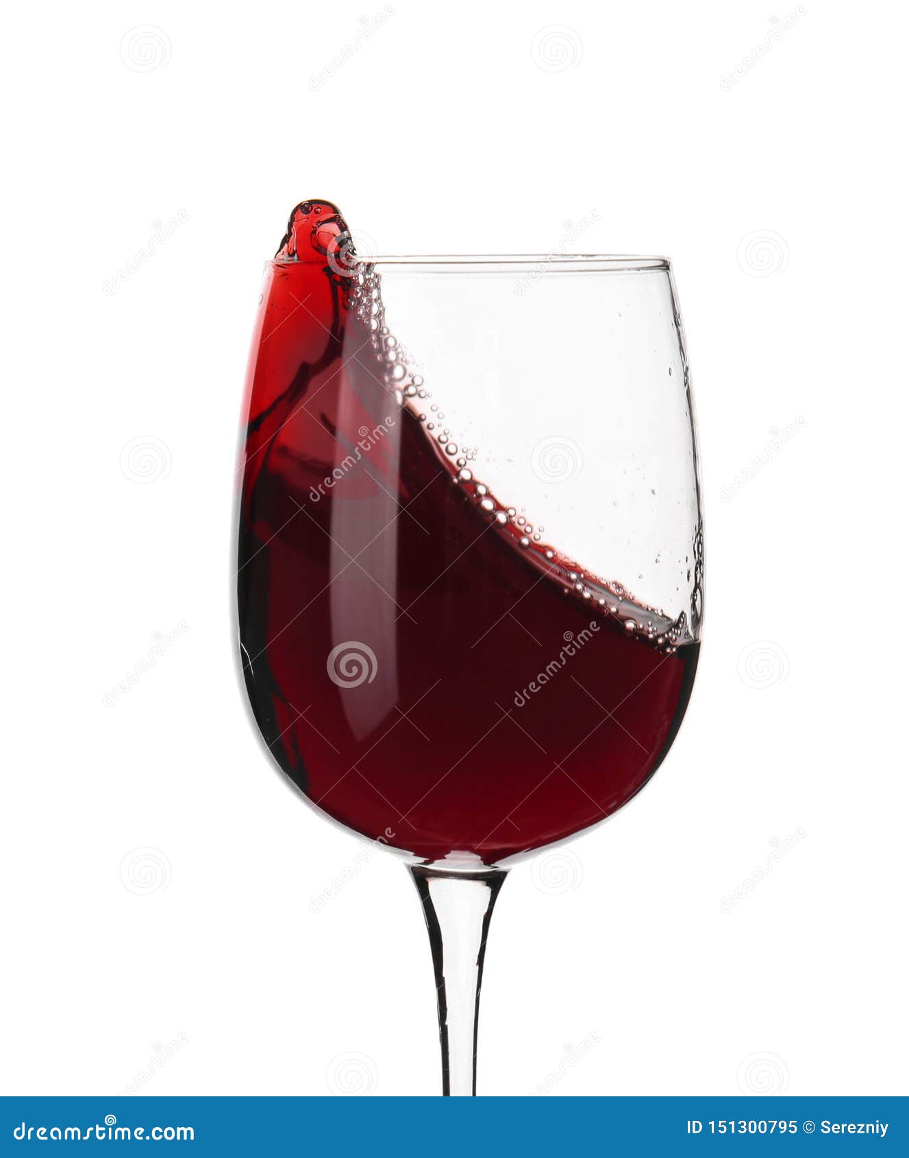 Glass of Red Wine on White Background Stock Image Image of wineglass
