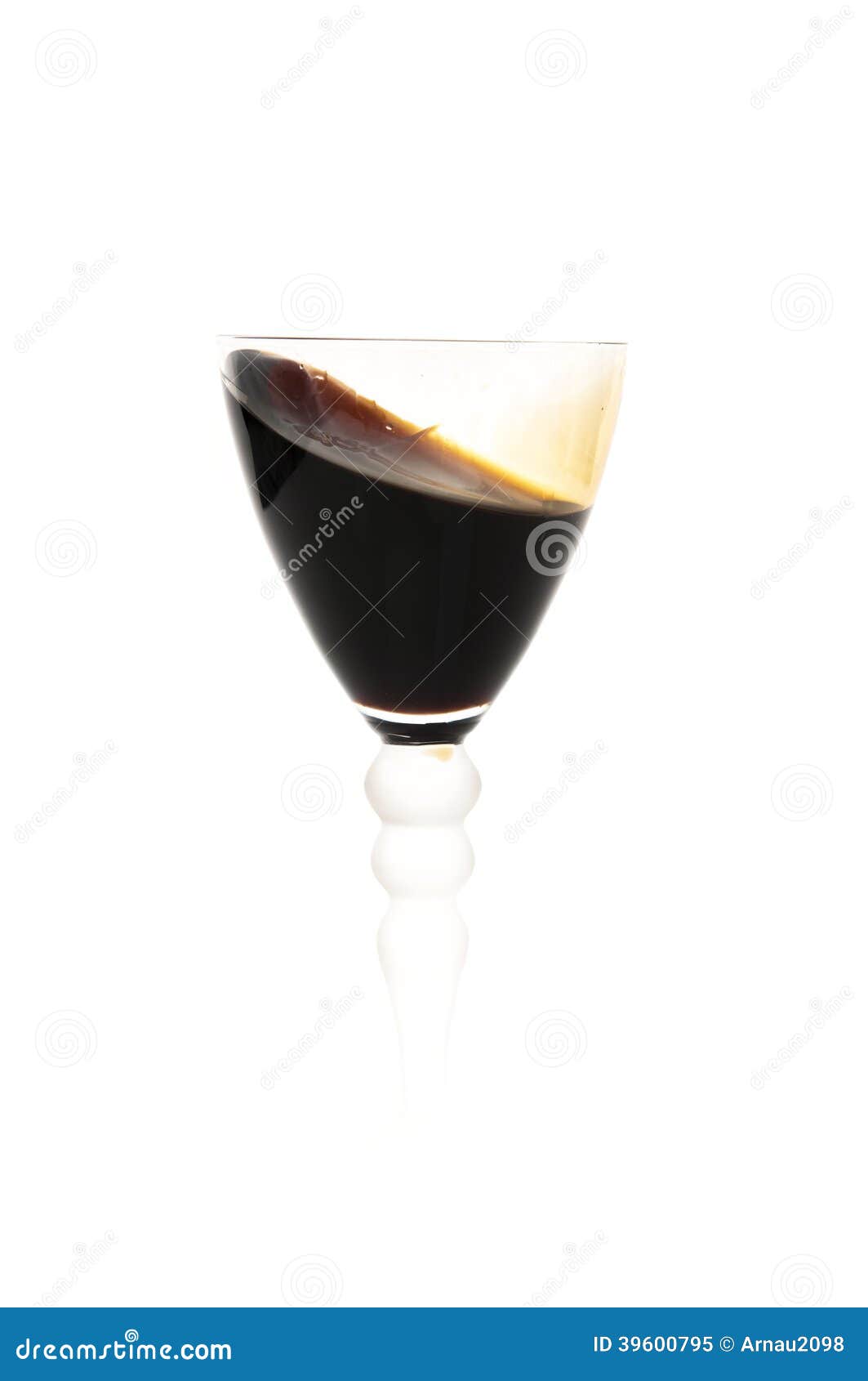 glass with red wine