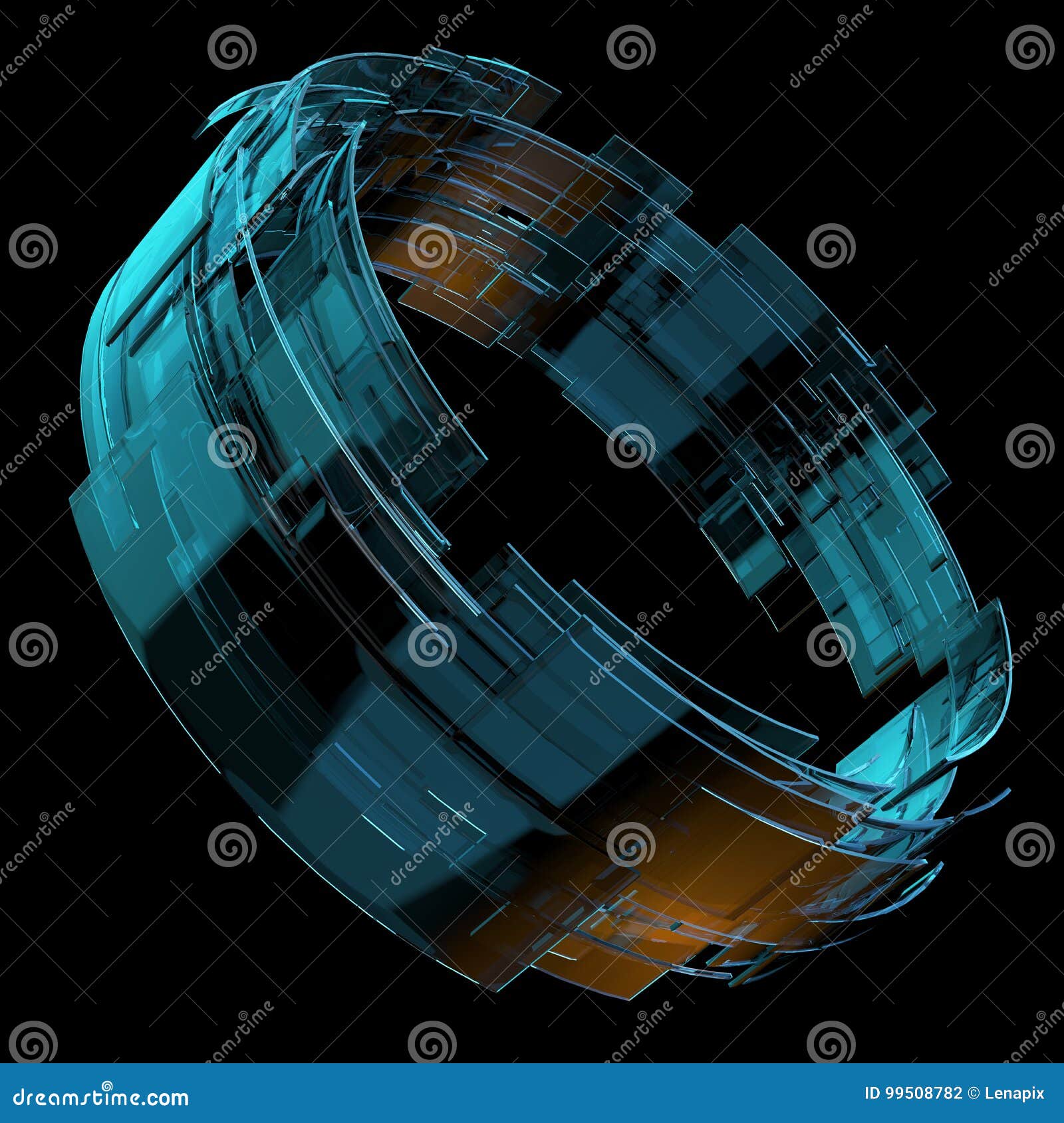 Glass Ring Technology Background Stock Illustration Illustration of