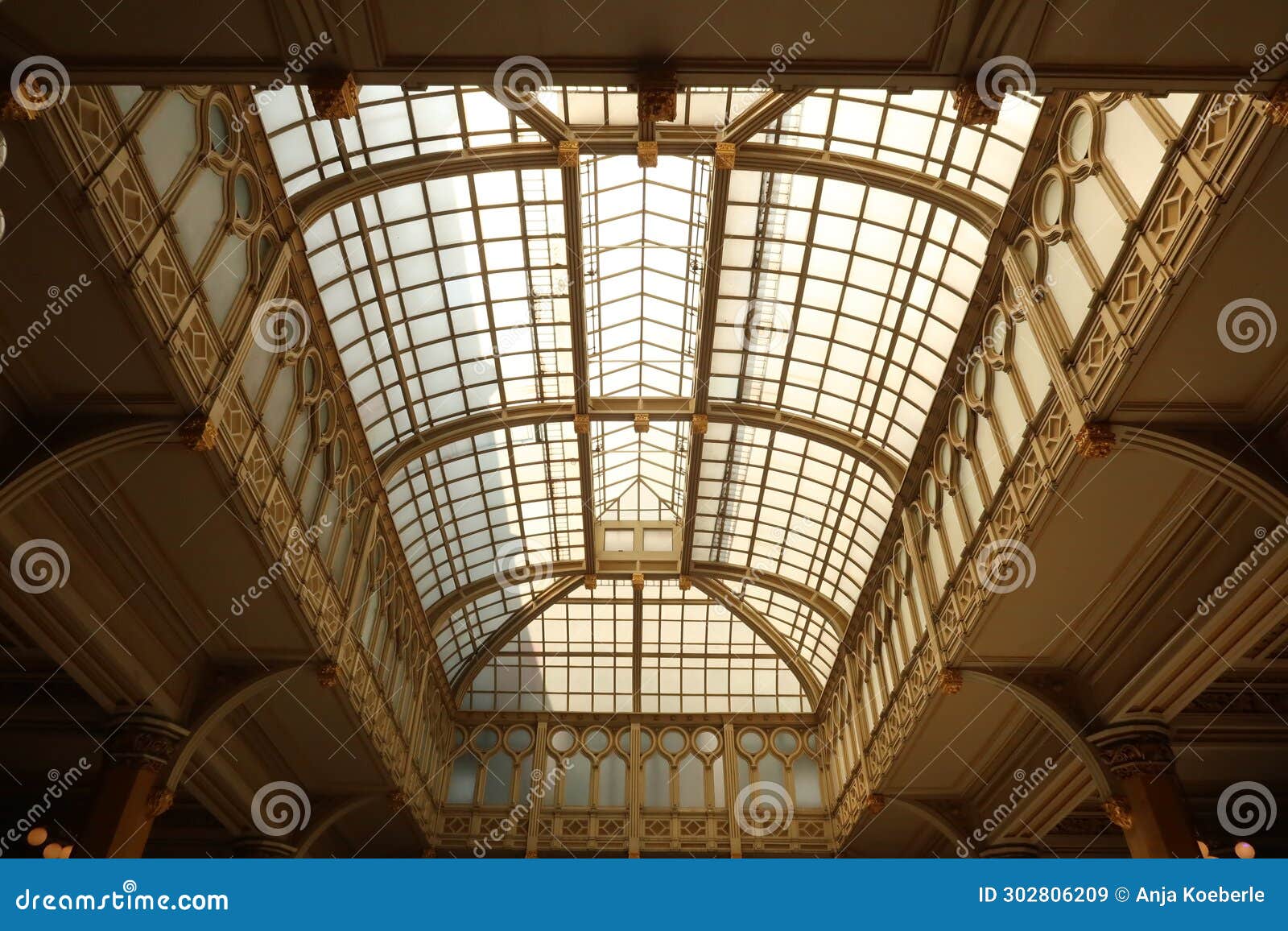 glass roof of the palacio postal museo palacio postal palacio de correos correo mayor post office postal palace mexico city